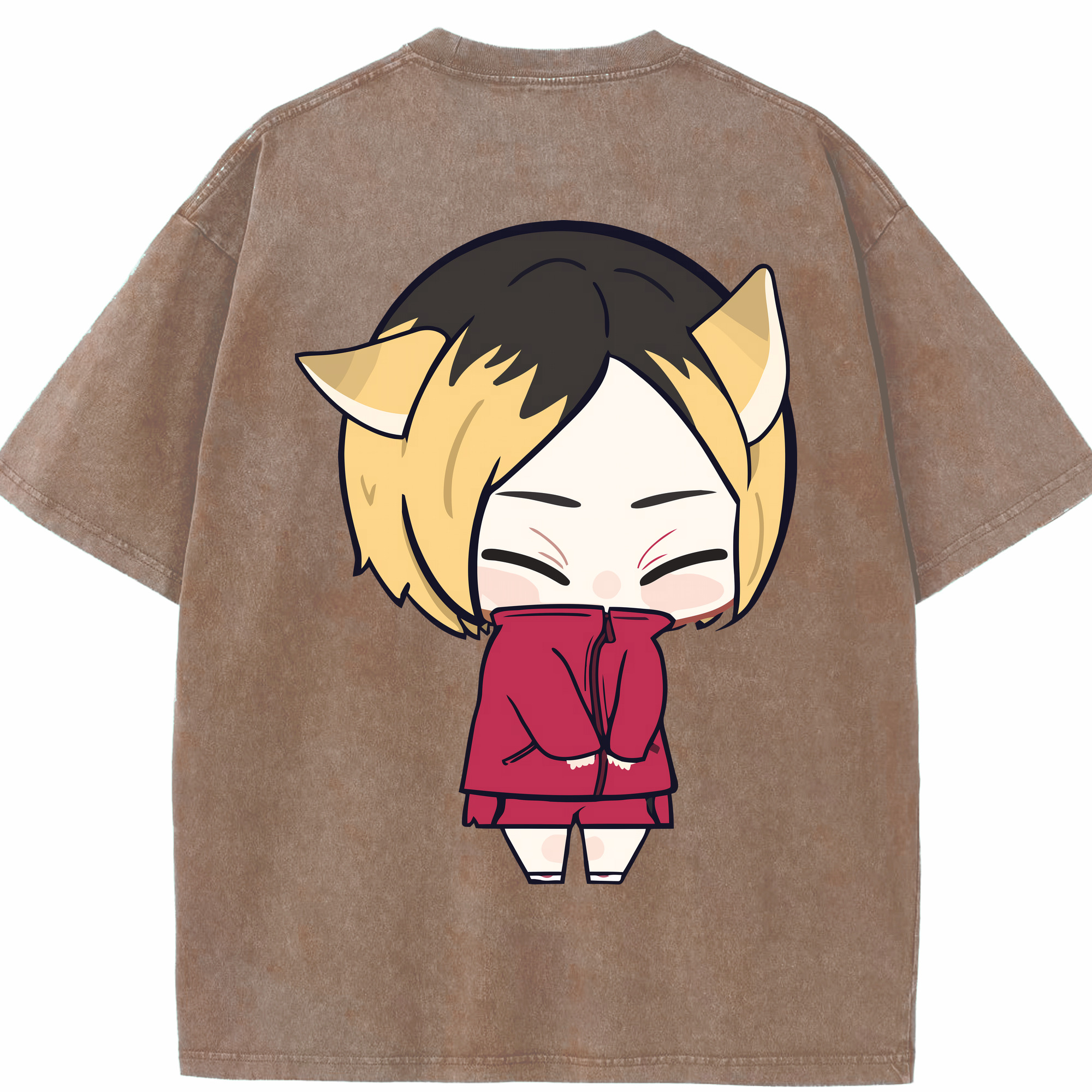（画像用） ハイキュー!! Haikyu!! 綿100% ヴィンテージ風 半袖Tシャツ（背面プリント）