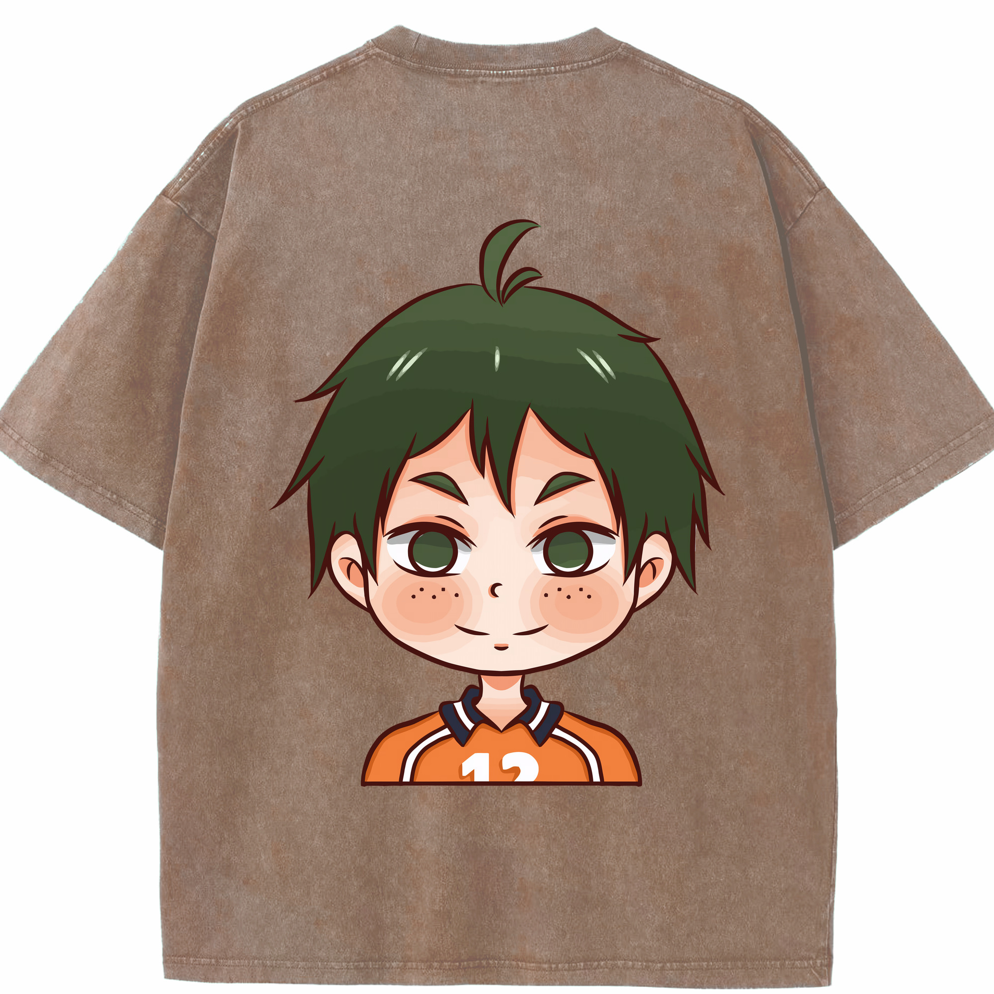 （画像用） ハイキュー!! Haikyu!! 綿100% ヴィンテージ風 半袖Tシャツ（背面プリント）