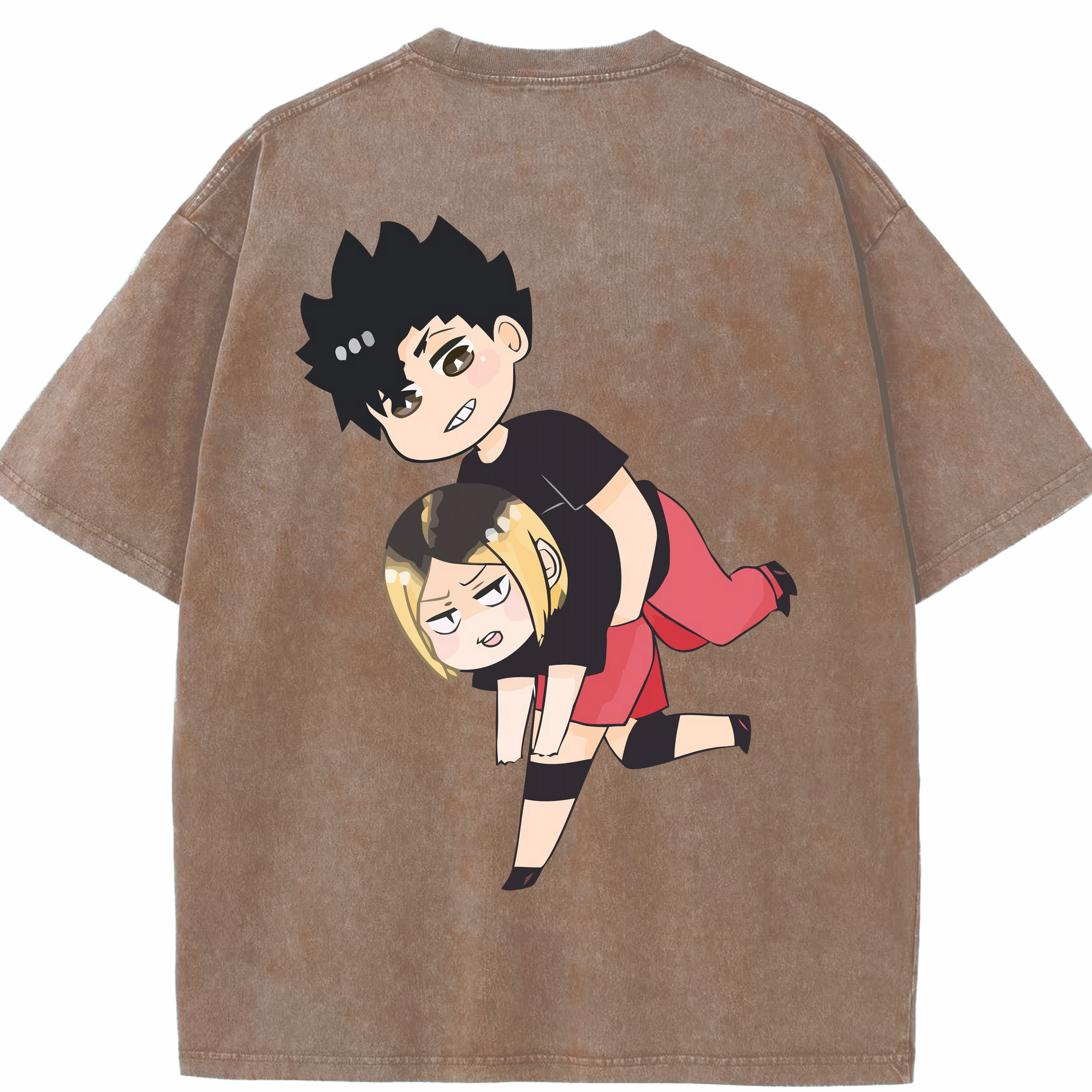 （画像用） ハイキュー!! Haikyu!! 綿100% ヴィンテージ風 半袖Tシャツ（背面プリント）