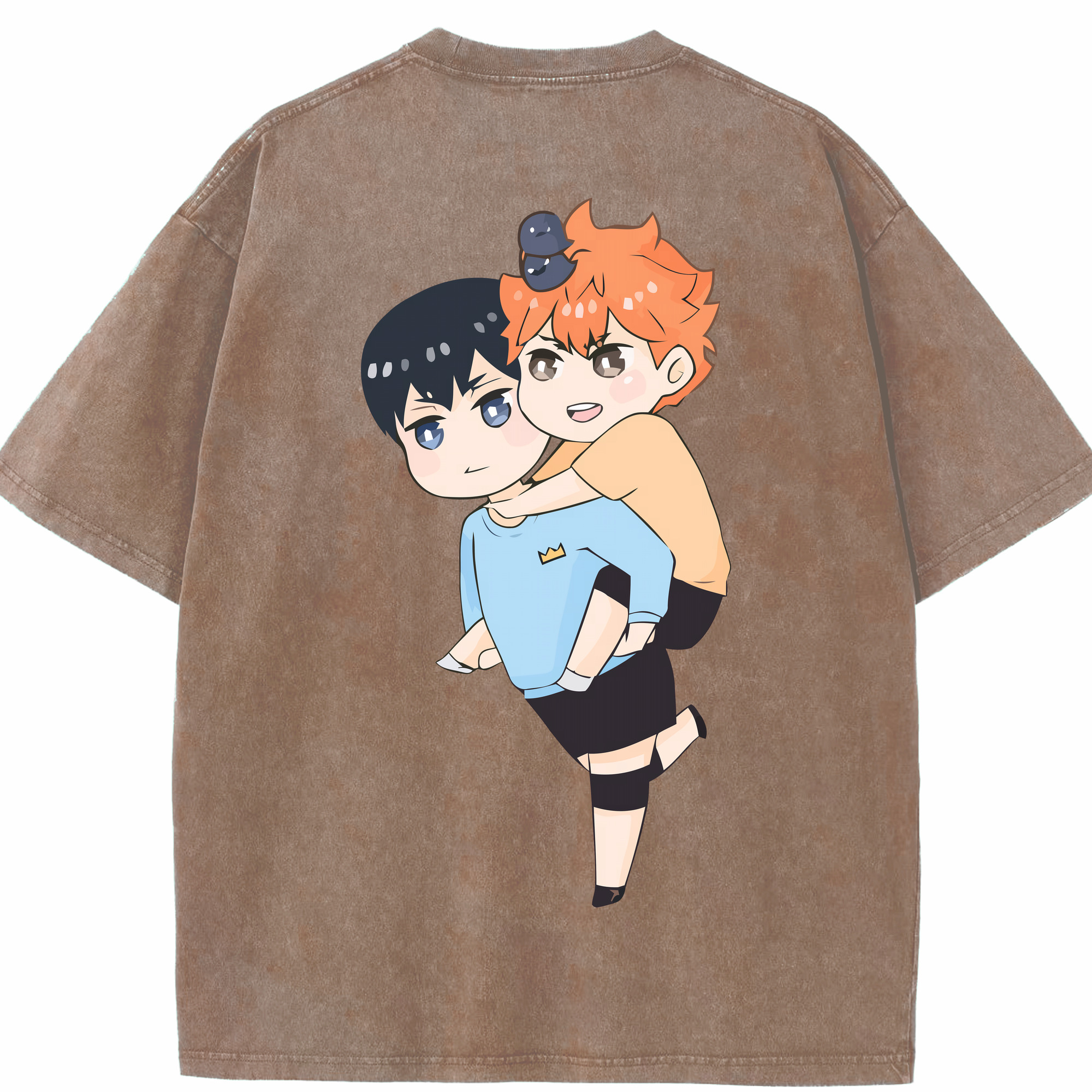 （画像用） ハイキュー!! Haikyu!! 綿100% ヴィンテージ風 半袖Tシャツ（背面プリント）