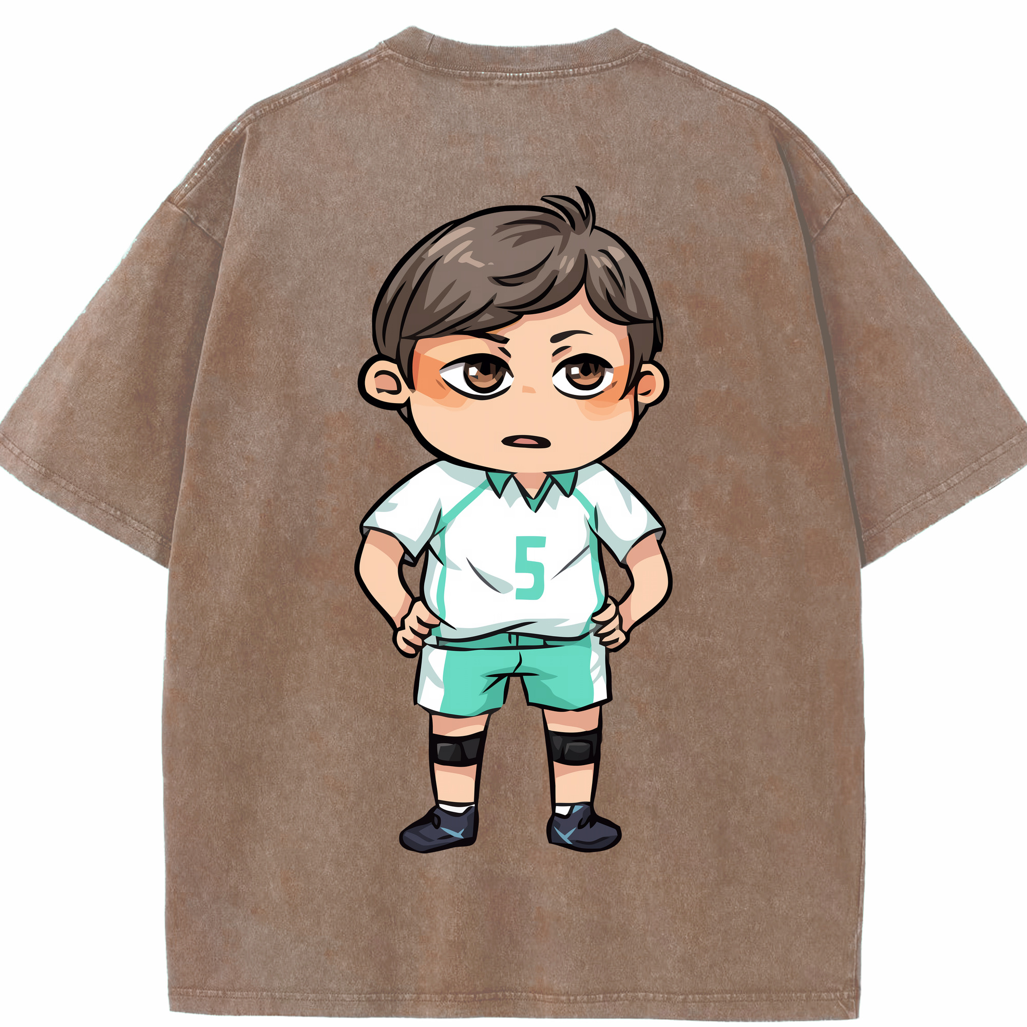 （画像用） ハイキュー!! Haikyu!! 綿100% ヴィンテージ風 半袖Tシャツ（背面プリント）
