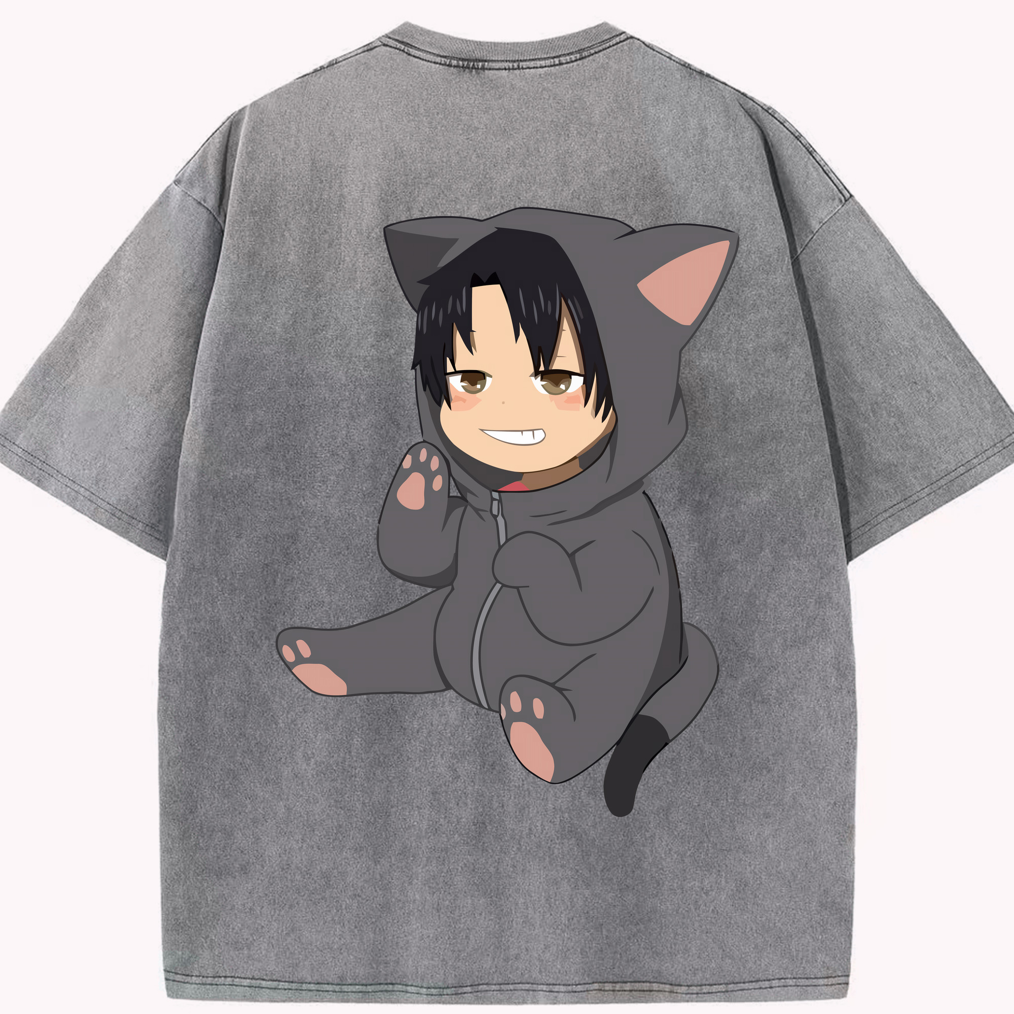 （画像用） ハイキュー!! Haikyu!! 綿100% ヴィンテージ風 半袖Tシャツ（背面プリント）