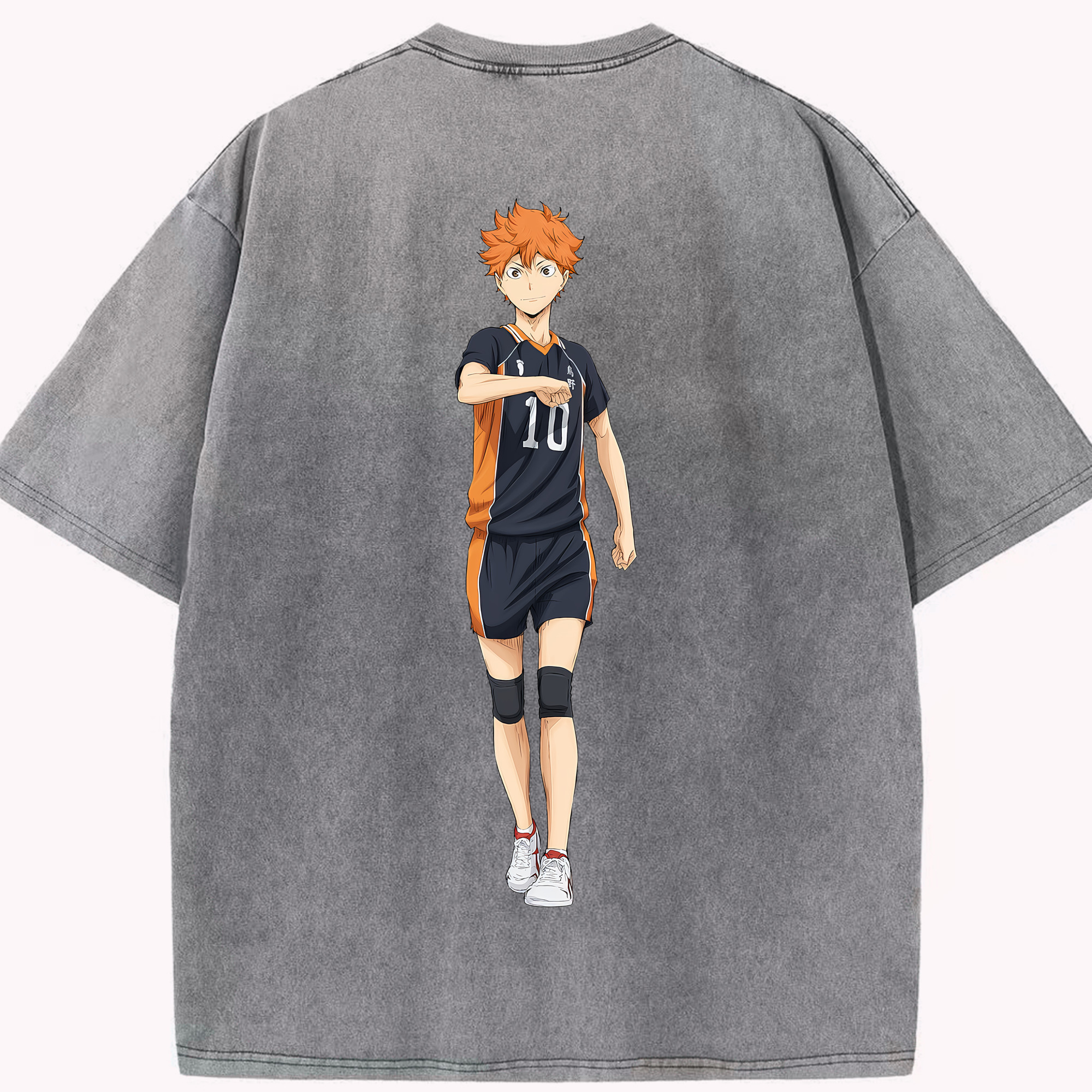 （画像用） ハイキュー!! Haikyu!! 綿100% ヴィンテージ風 半袖Tシャツ（背面プリント）