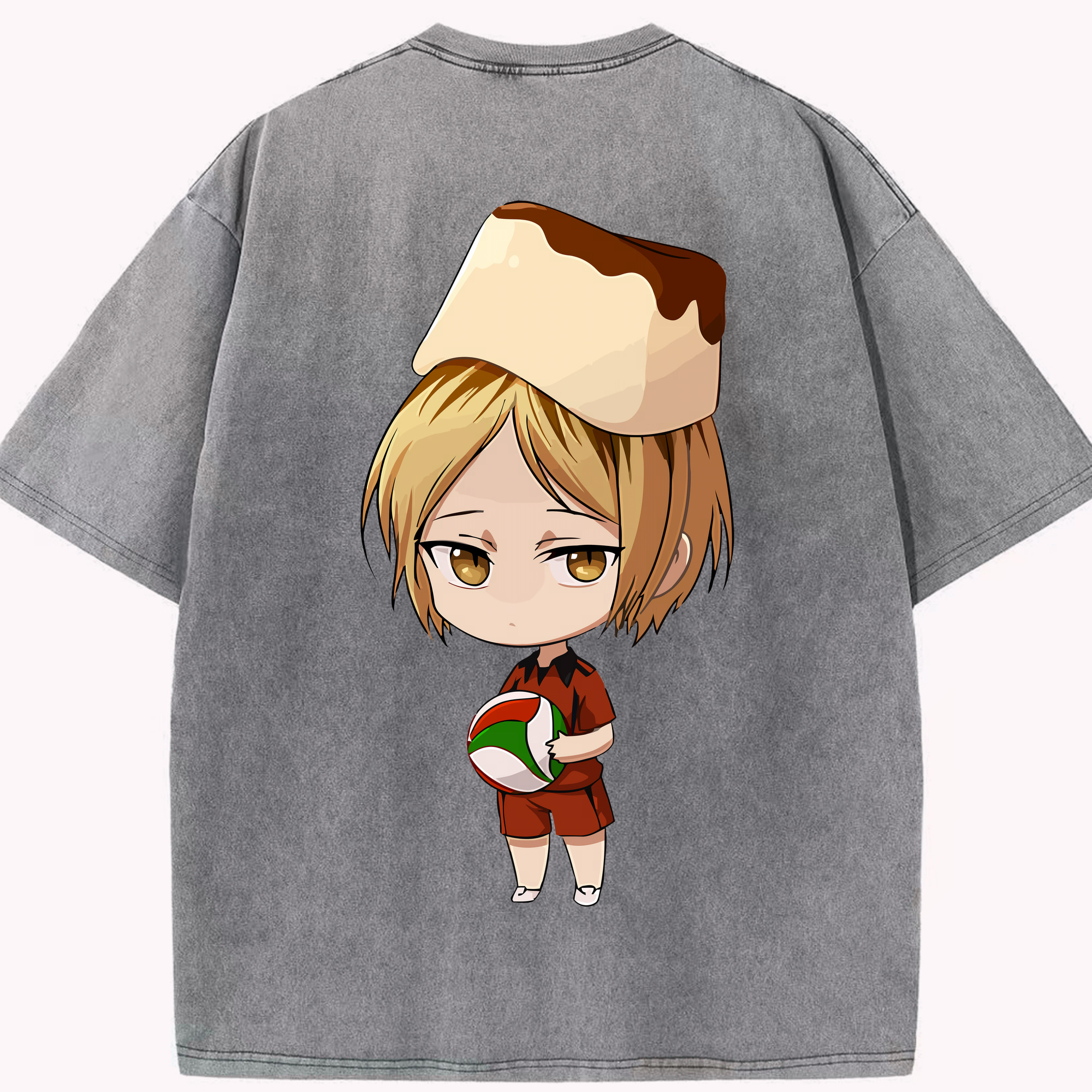 （画像用） ハイキュー!! Haikyu!! 綿100% ヴィンテージ風 半袖Tシャツ（背面プリント）