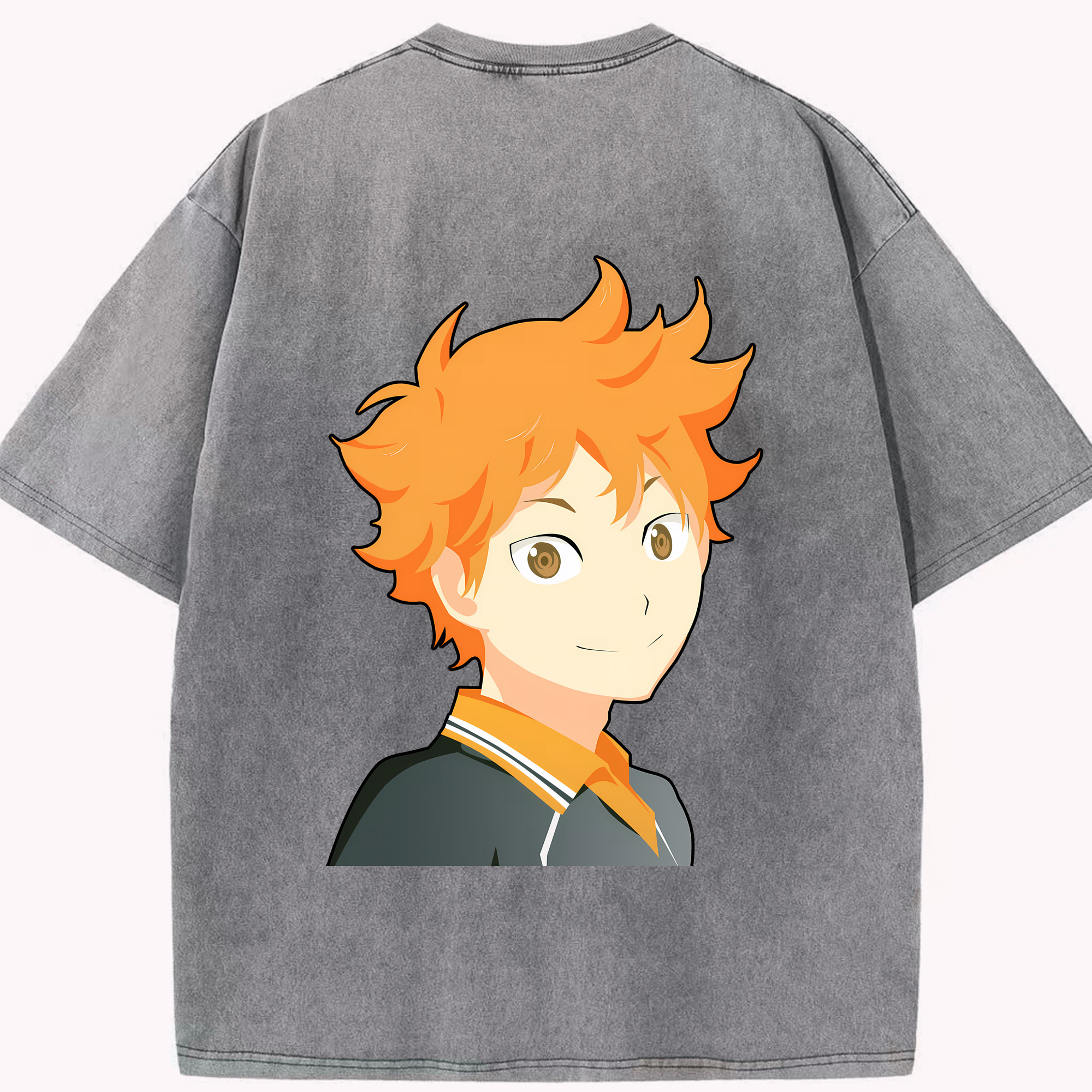 （画像用） ハイキュー!! Haikyu!! 綿100% ヴィンテージ風 半袖Tシャツ（背面プリント）