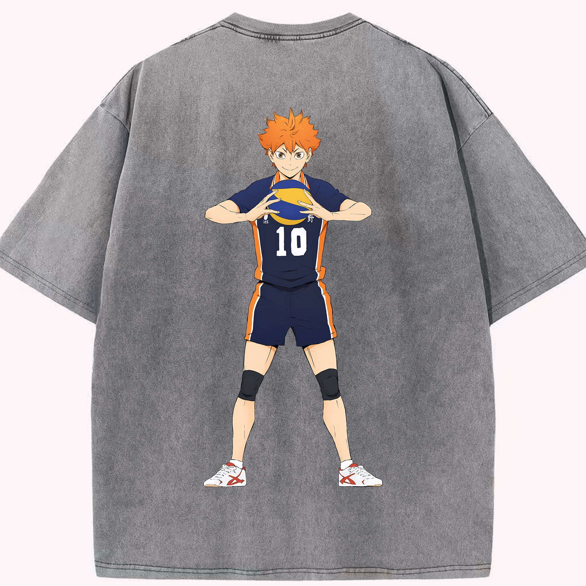 （画像用） ハイキュー!! Haikyu!! 綿100% ヴィンテージ風 半袖Tシャツ（背面プリント）