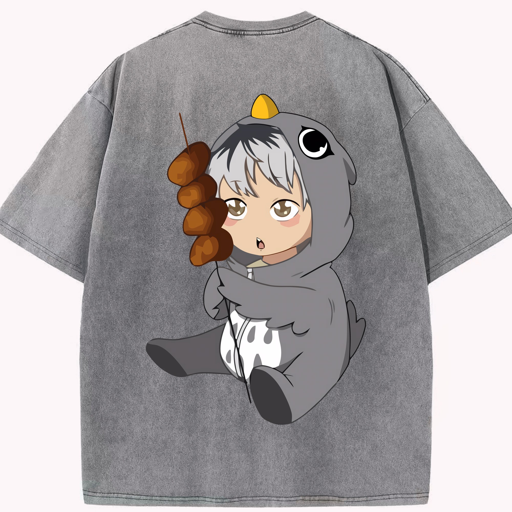 （画像用） ハイキュー!! Haikyu!! 綿100% ヴィンテージ風 半袖Tシャツ（背面プリント）