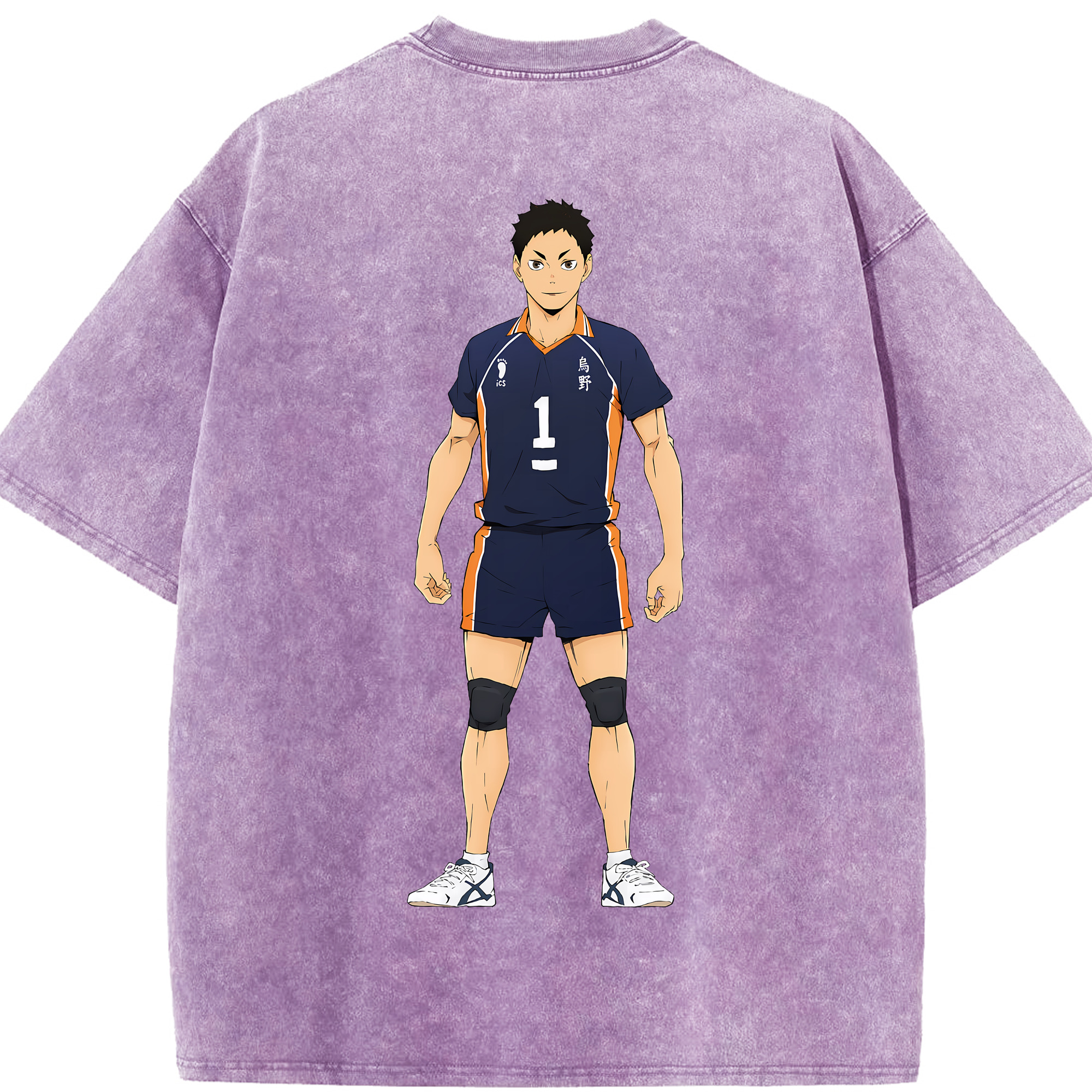 （画像用） ハイキュー!! Haikyu!! 綿100% ヴィンテージ風 半袖Tシャツ（背面プリント）