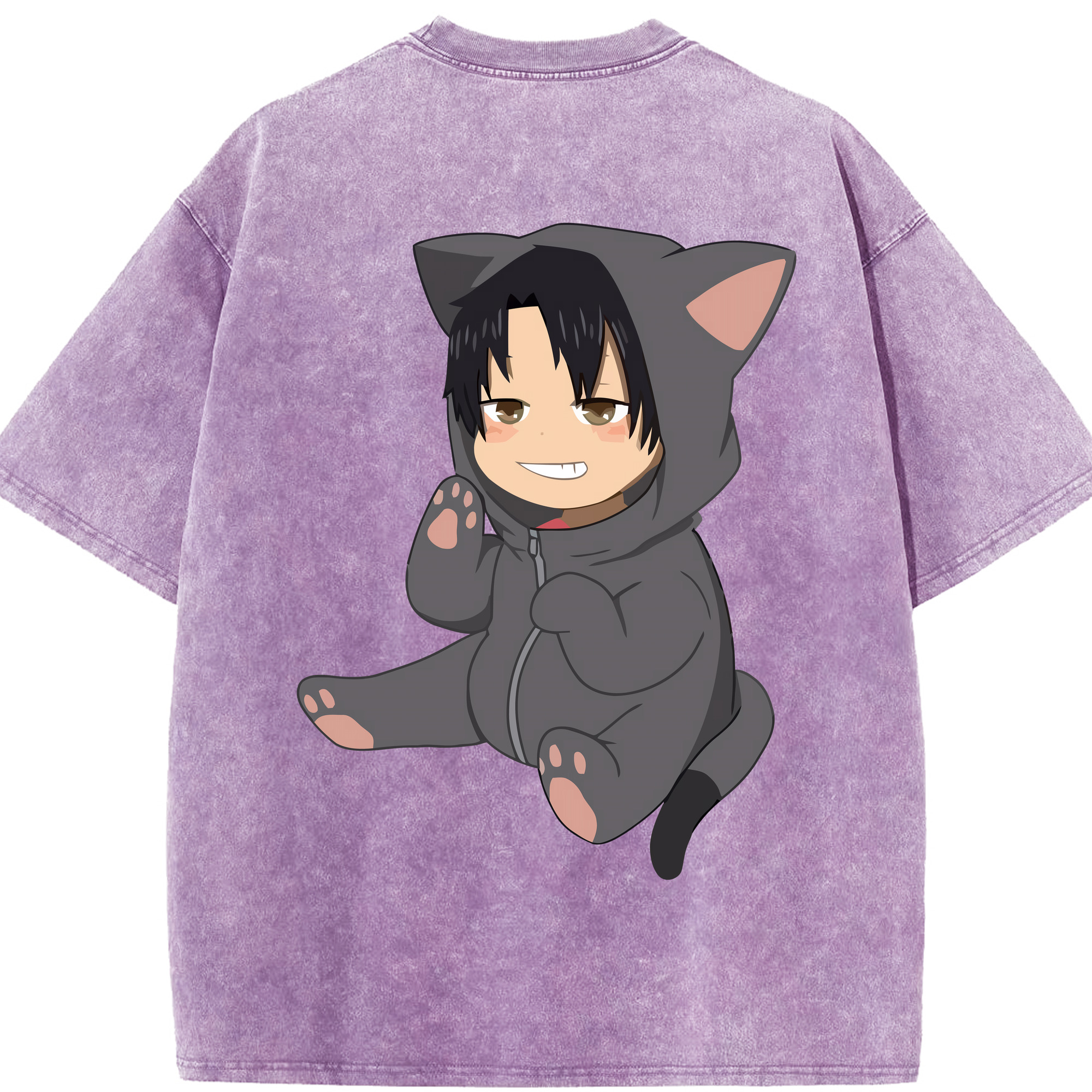（画像用） ハイキュー!! Haikyu!! 綿100% ヴィンテージ風 半袖Tシャツ（背面プリント）