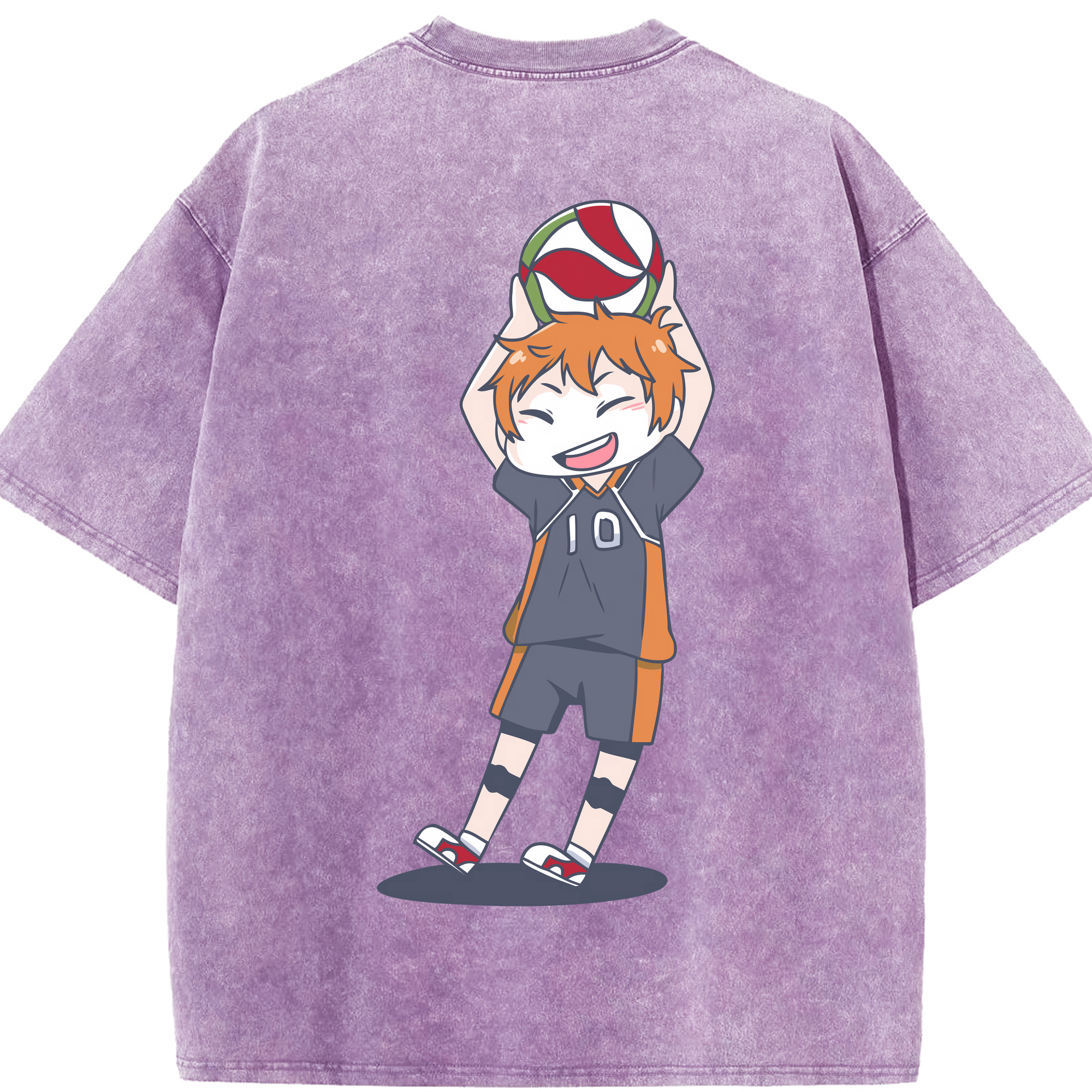 （画像用） ハイキュー!! Haikyu!! 綿100% ヴィンテージ風 半袖Tシャツ（背面プリント）
