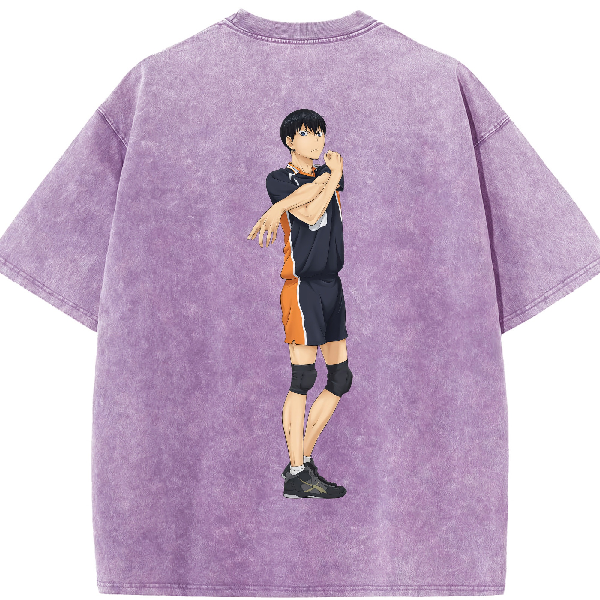 （画像用） ハイキュー!! Haikyu!! 綿100% ヴィンテージ風 半袖Tシャツ（背面プリント）