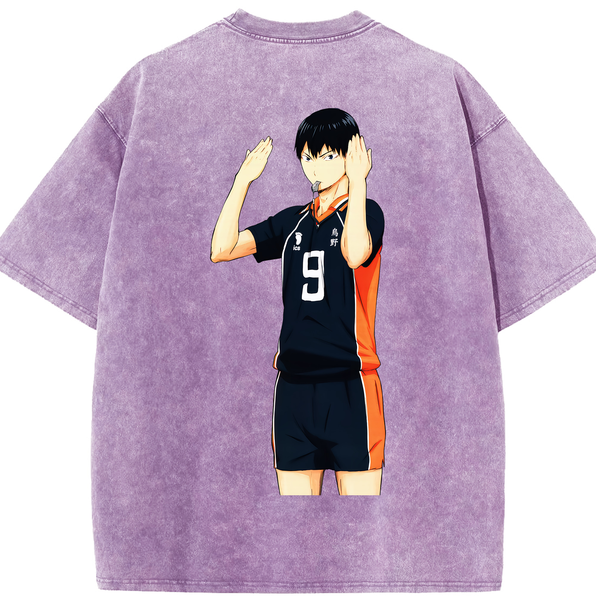 （画像用） ハイキュー!! Haikyu!! 綿100% ヴィンテージ風 半袖Tシャツ（背面プリント）