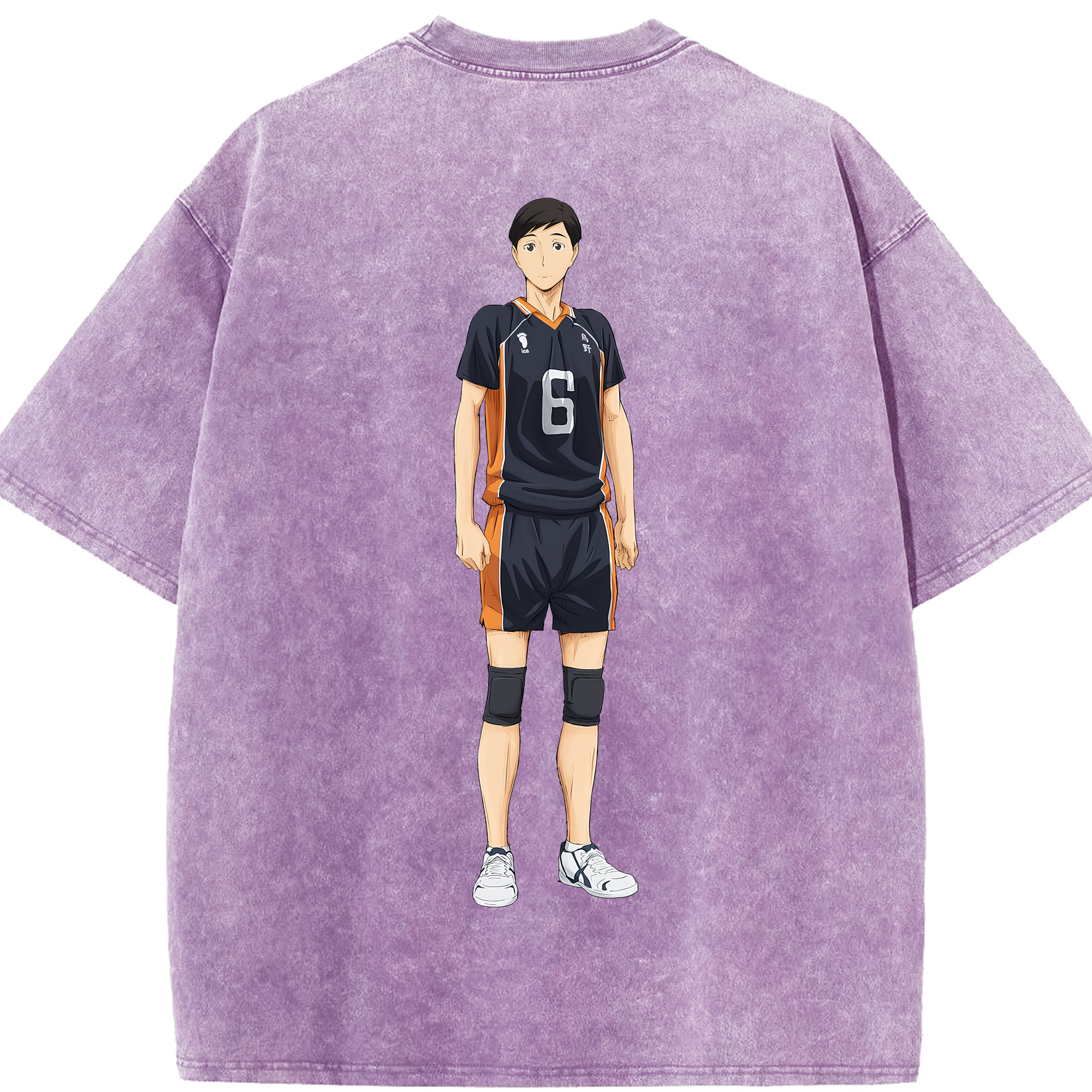 （画像用） ハイキュー!! Haikyu!! 綿100% ヴィンテージ風 半袖Tシャツ（背面プリント）