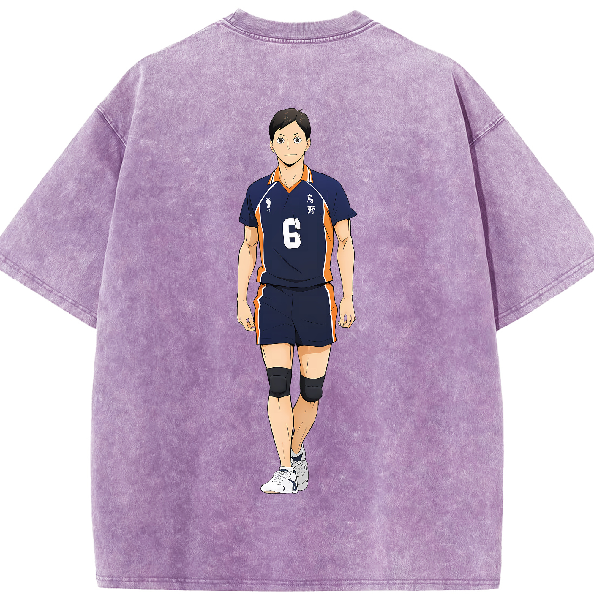 （画像用） ハイキュー!! Haikyu!! 綿100% ヴィンテージ風 半袖Tシャツ（背面プリント）