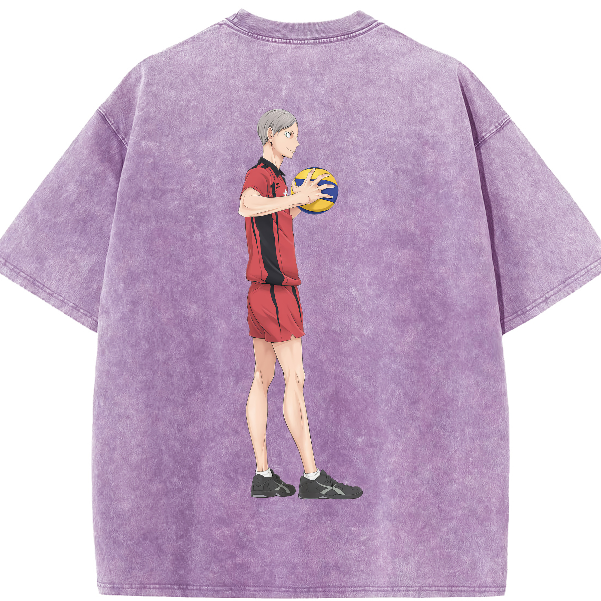 （画像用） ハイキュー!! Haikyu!! 綿100% ヴィンテージ風 半袖Tシャツ（背面プリント）