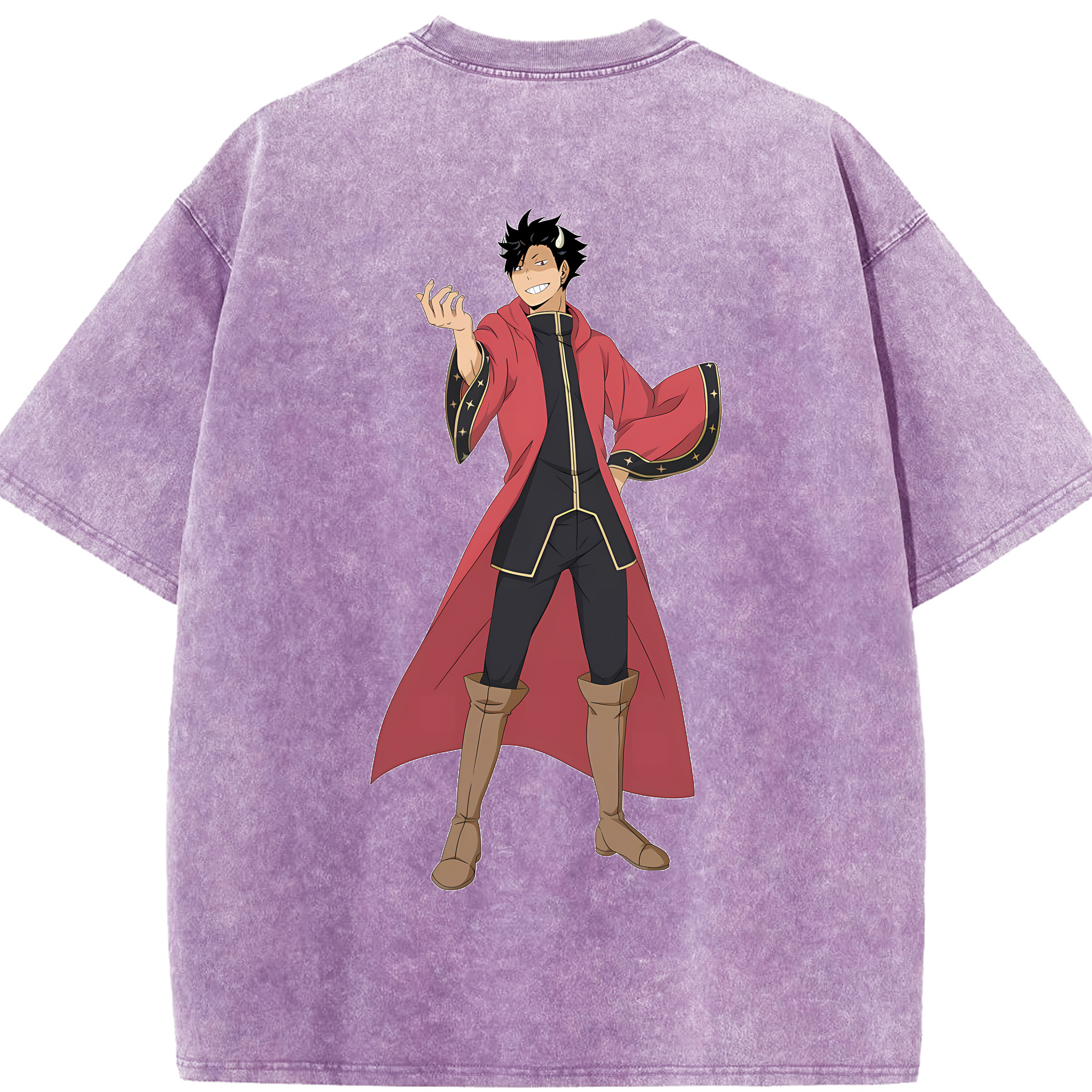 （画像用） ハイキュー!! Haikyu!! 綿100% ヴィンテージ風 半袖Tシャツ（背面プリント）