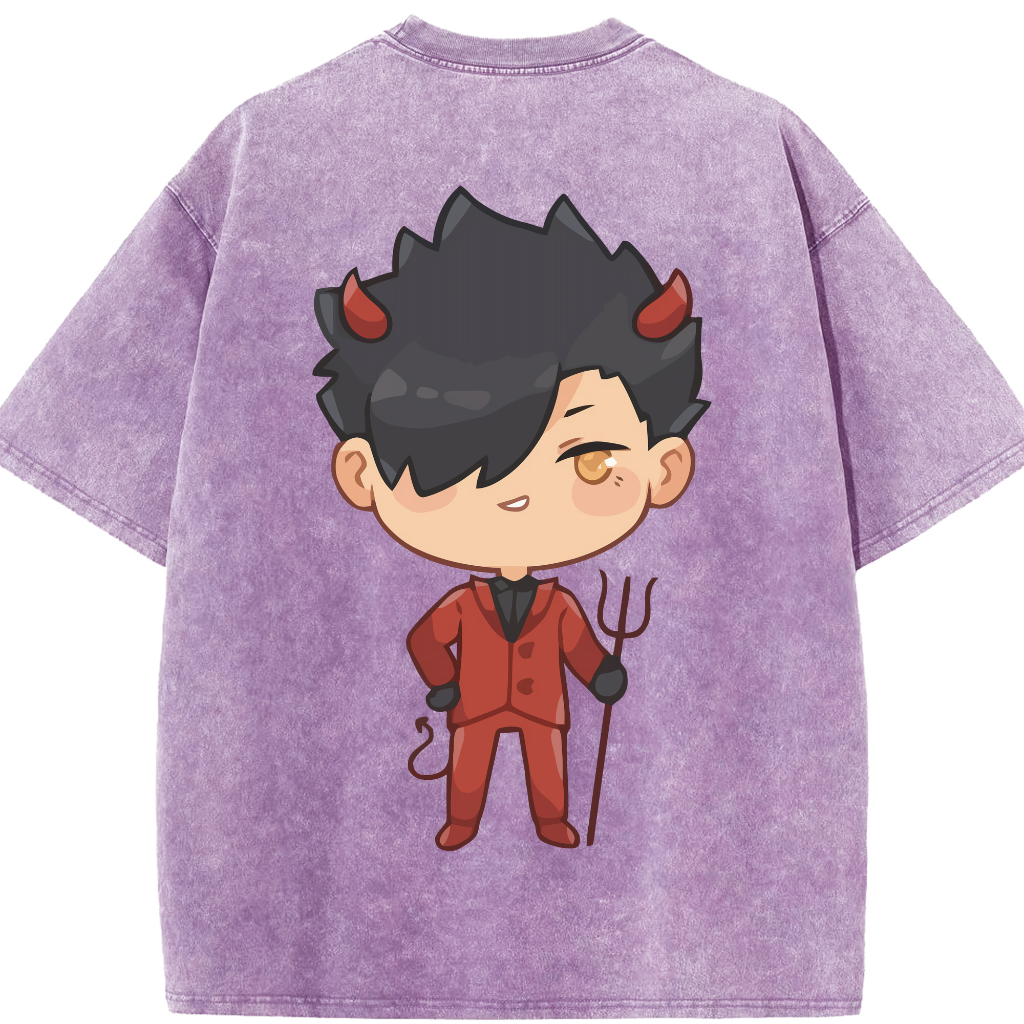 （画像用） ハイキュー!! Haikyu!! 綿100% ヴィンテージ風 半袖Tシャツ（背面プリント）
