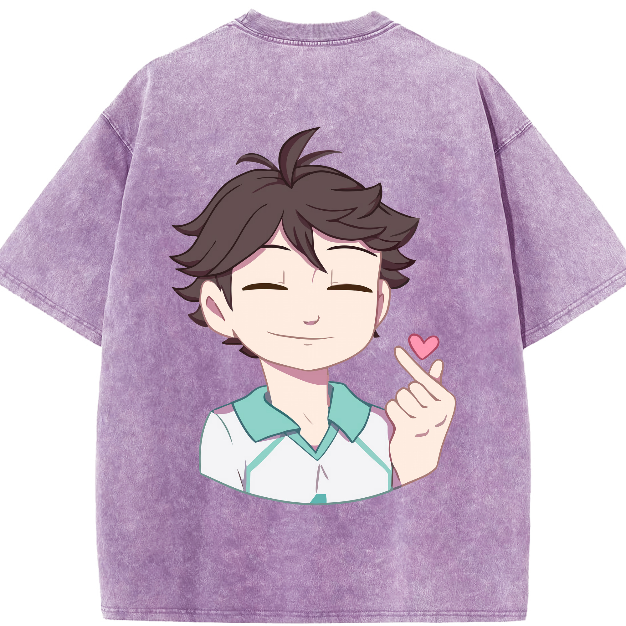 （画像用） ハイキュー!! Haikyu!! 綿100% ヴィンテージ風 半袖Tシャツ（背面プリント）