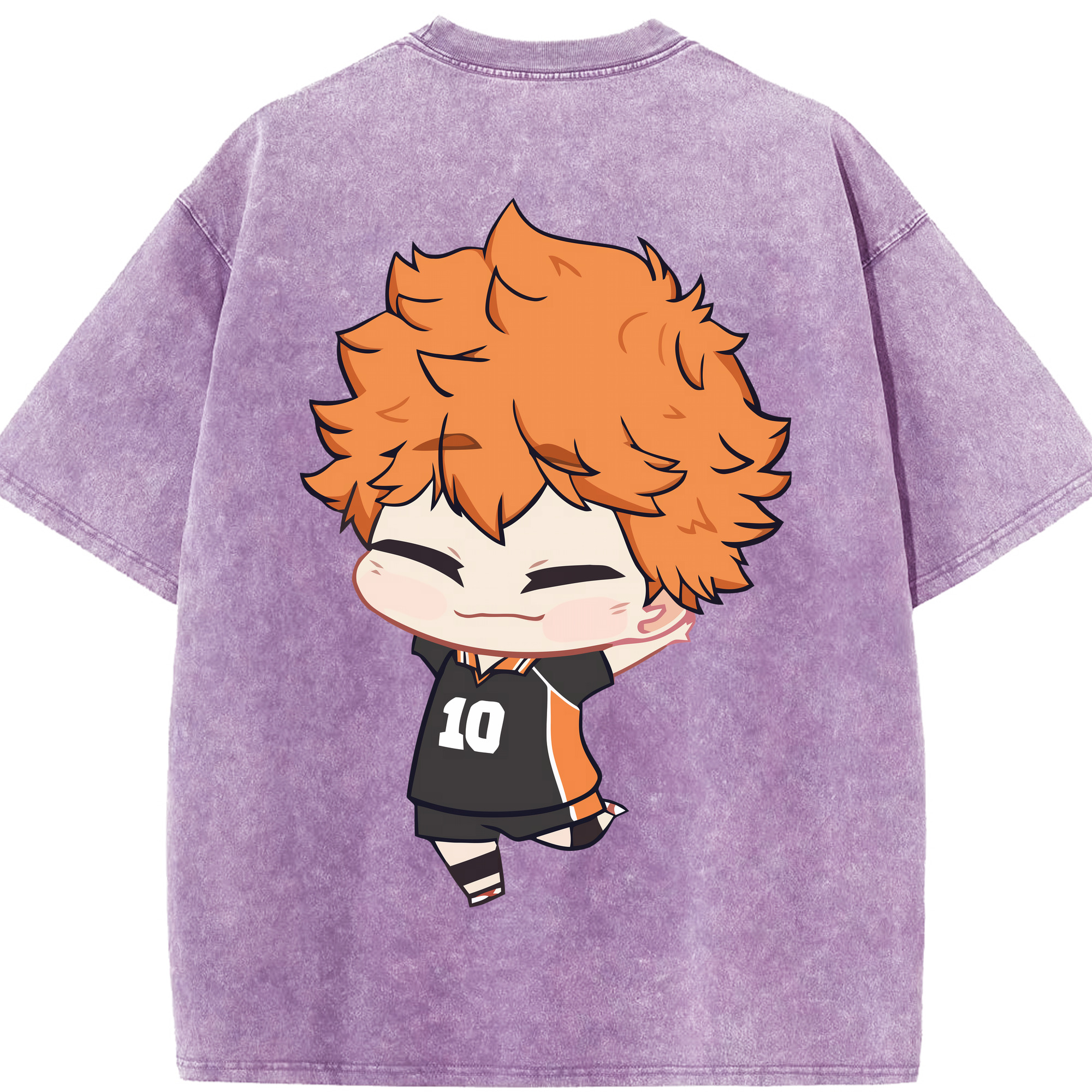 （画像用） ハイキュー!! Haikyu!! 綿100% ヴィンテージ風 半袖Tシャツ（背面プリント）