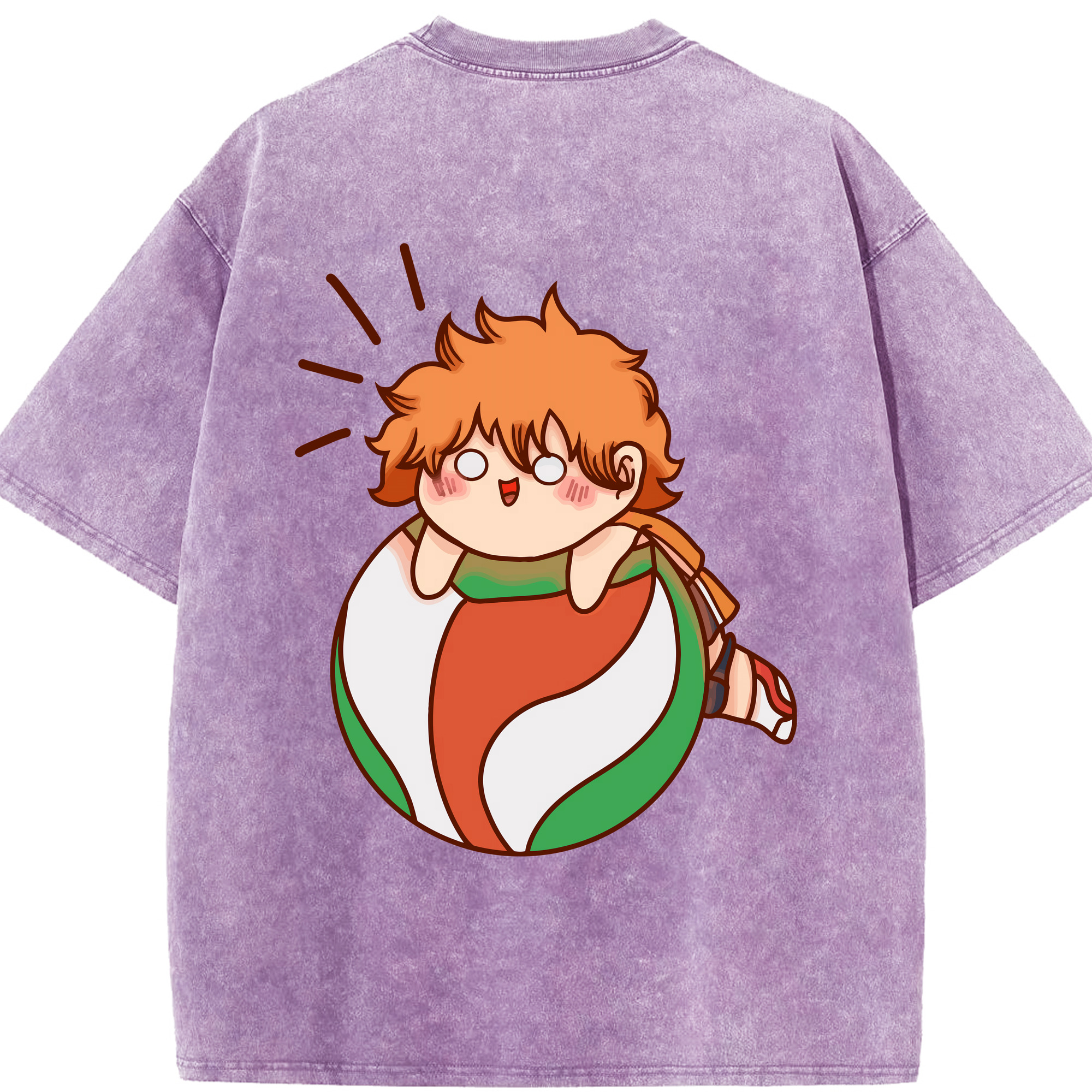 （画像用） ハイキュー!! Haikyu!! 綿100% ヴィンテージ風 半袖Tシャツ（背面プリント）