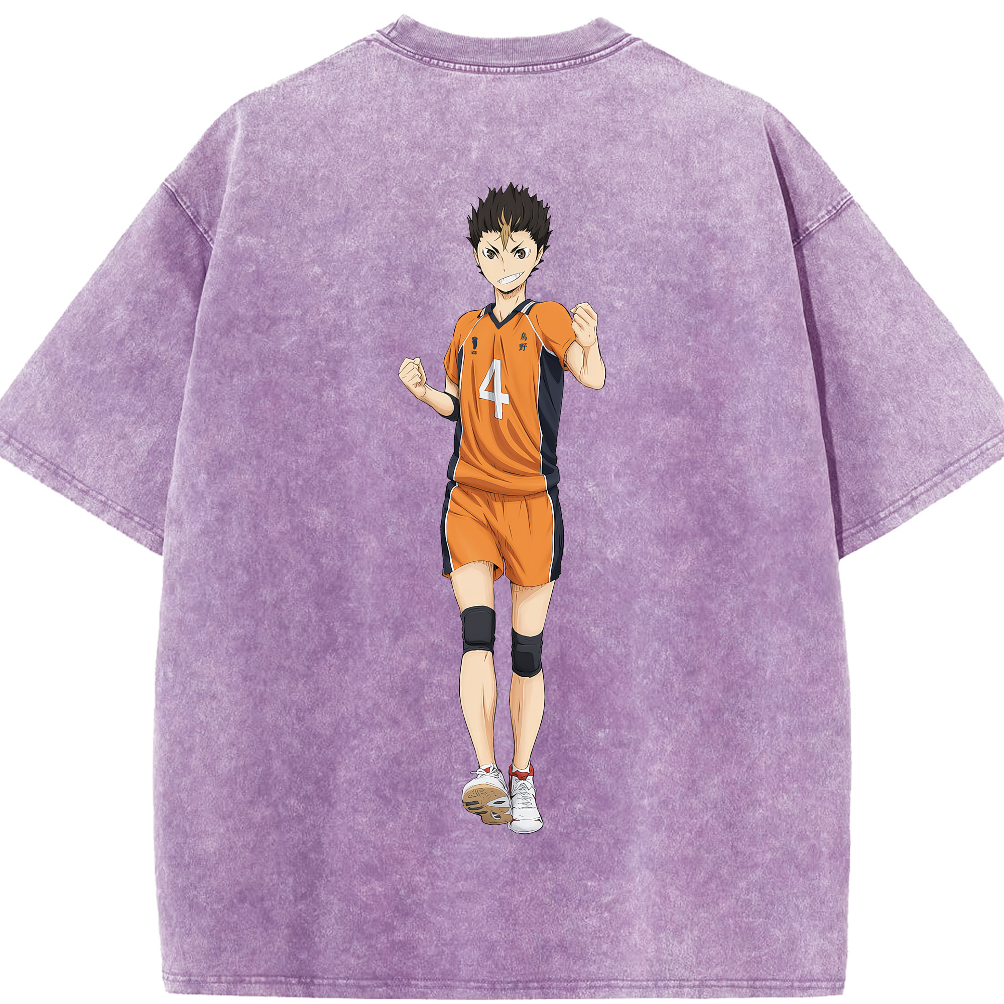 （画像用） ハイキュー!! Haikyu!! 綿100% ヴィンテージ風 半袖Tシャツ（背面プリント）
