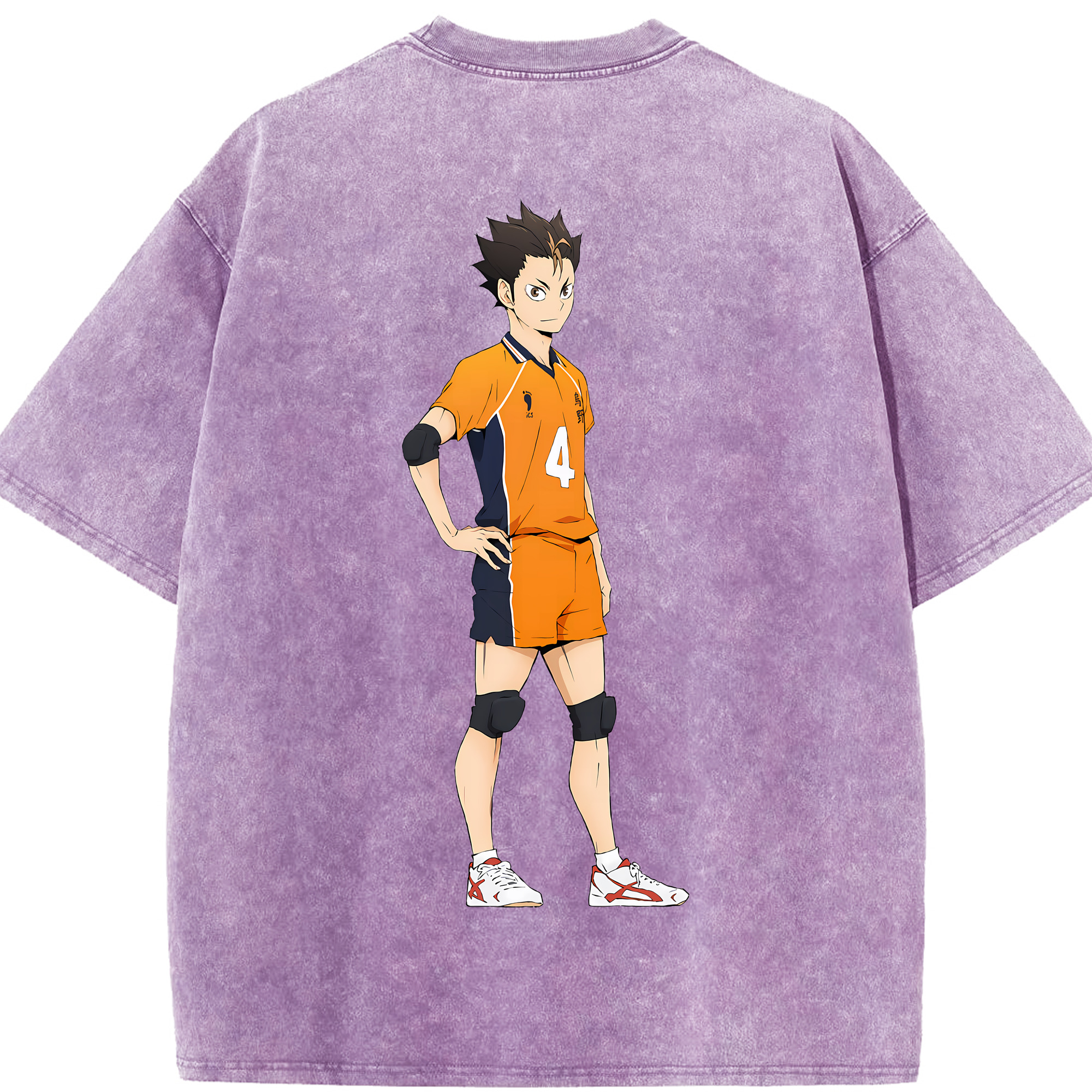 （画像用） ハイキュー!! Haikyu!! 綿100% ヴィンテージ風 半袖Tシャツ（背面プリント）