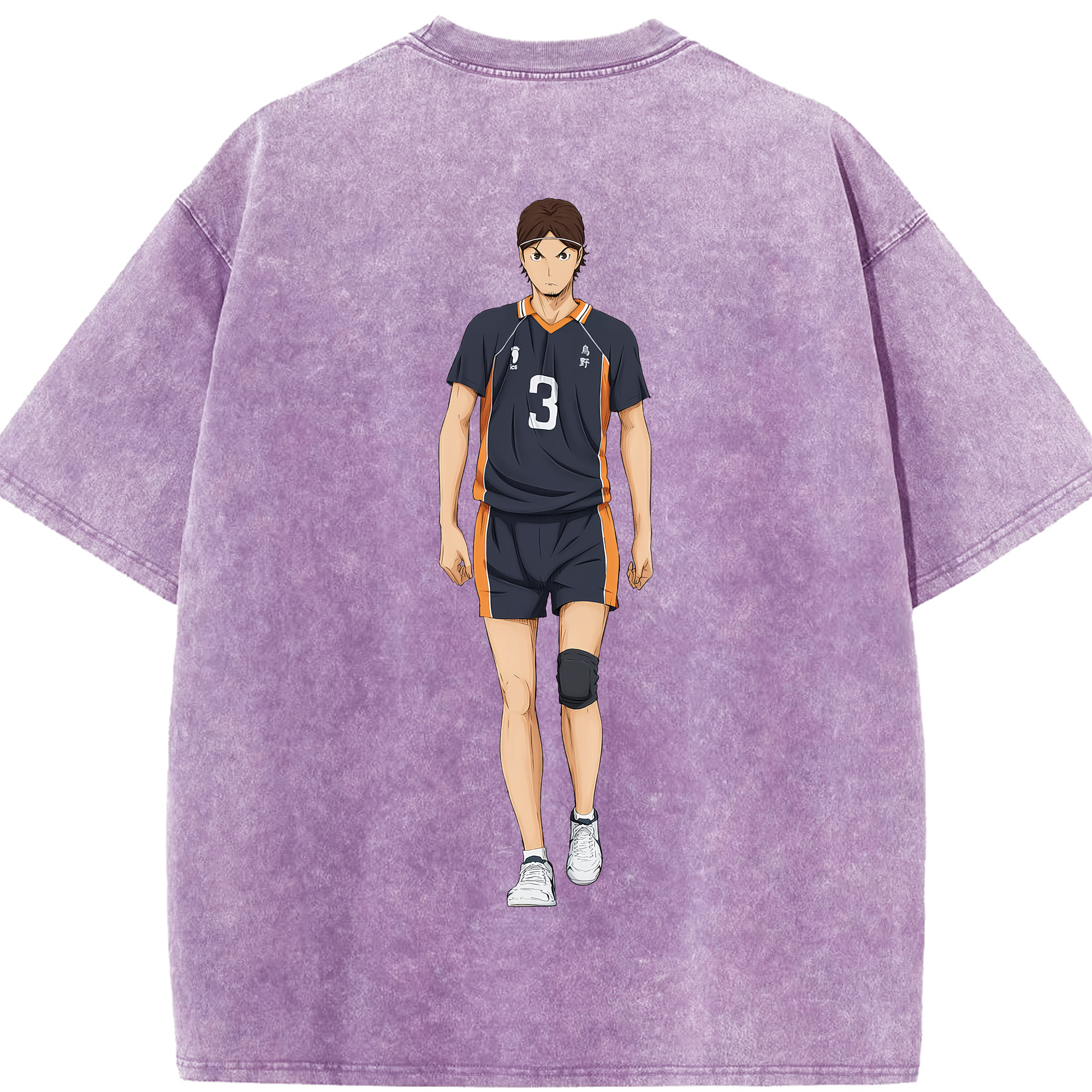 （画像用） ハイキュー!! Haikyu!! 綿100% ヴィンテージ風 半袖Tシャツ（背面プリント）