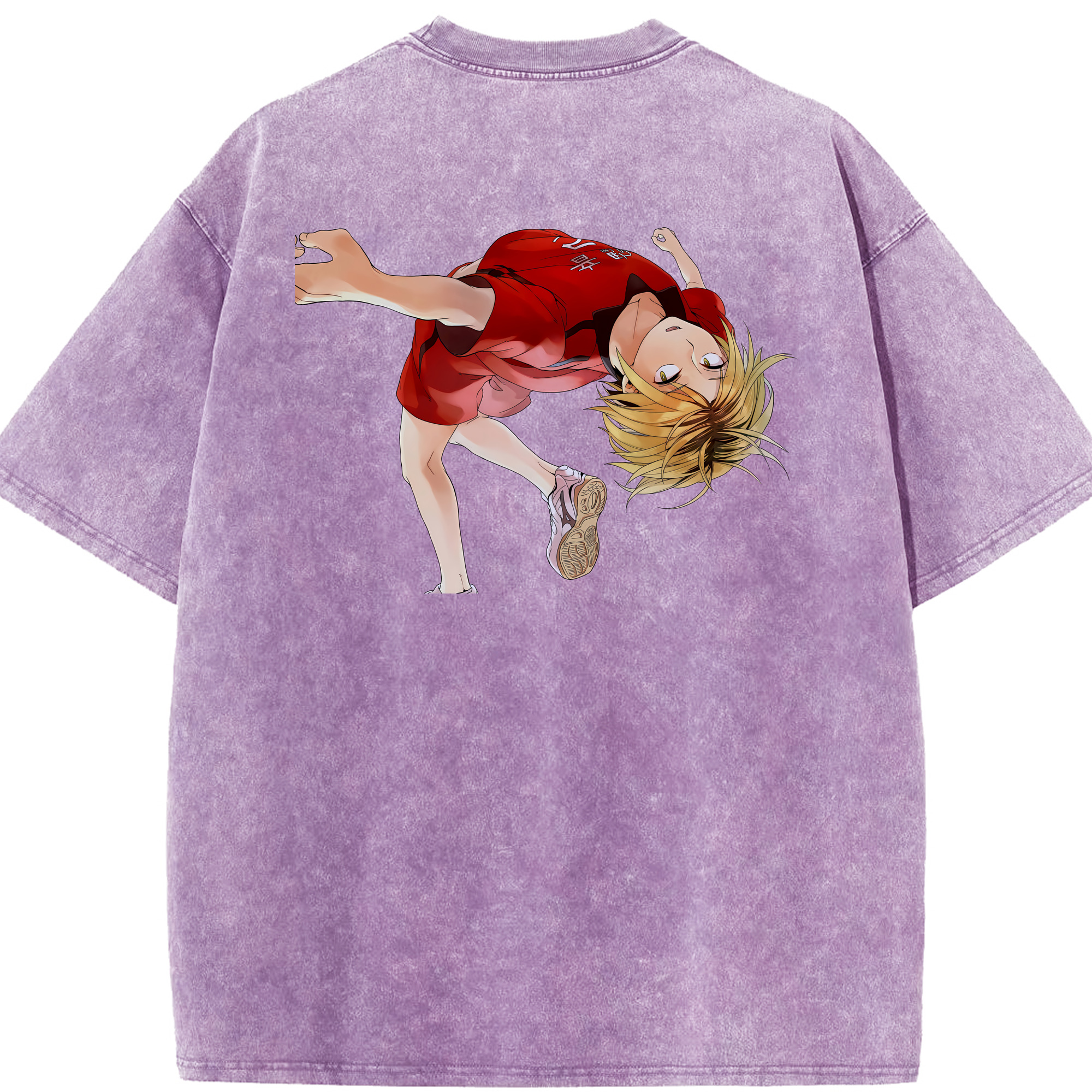 （画像用） ハイキュー!! Haikyu!! 綿100% ヴィンテージ風 半袖Tシャツ（背面プリント）