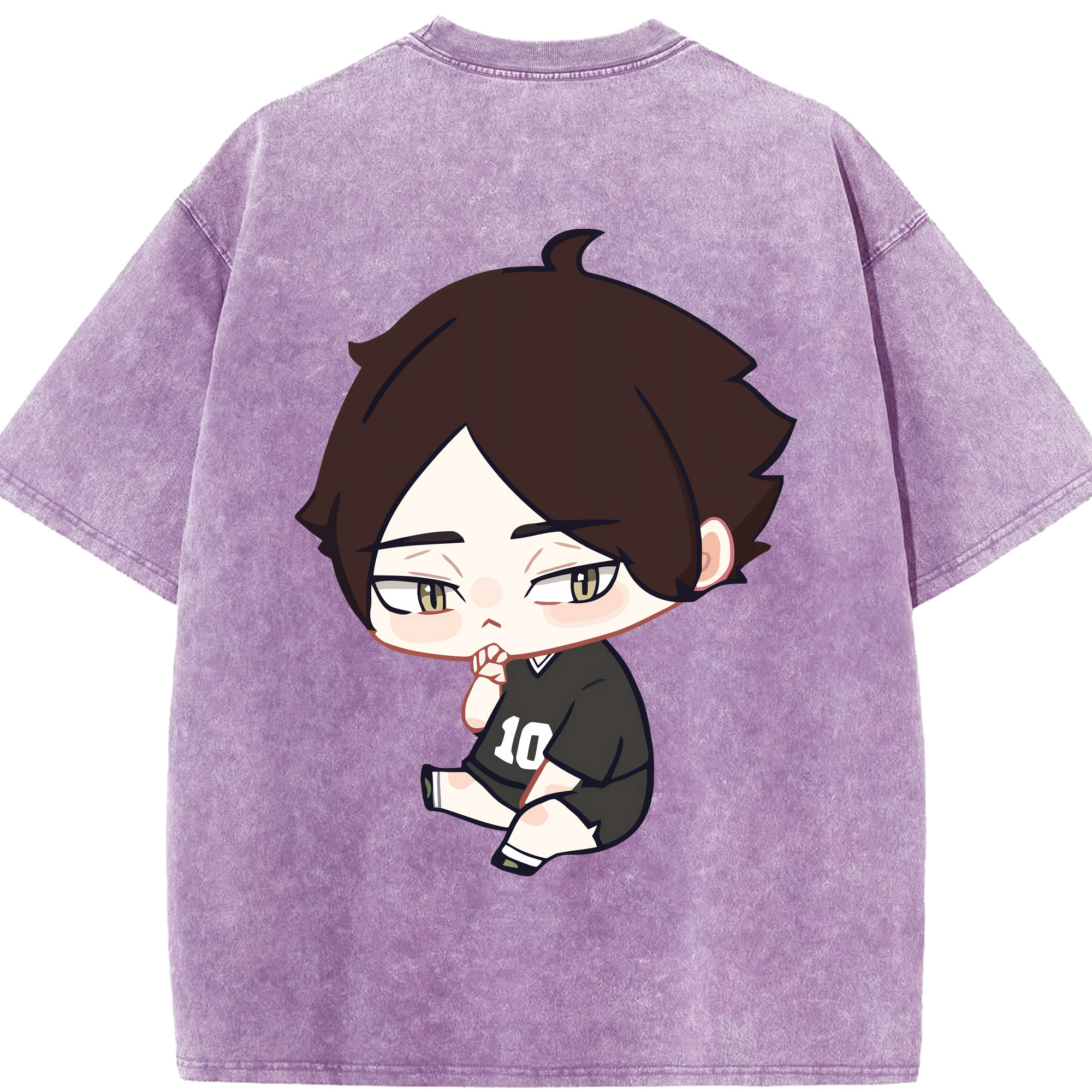 （画像用） ハイキュー!! Haikyu!! 綿100% ヴィンテージ風 半袖Tシャツ（背面プリント）