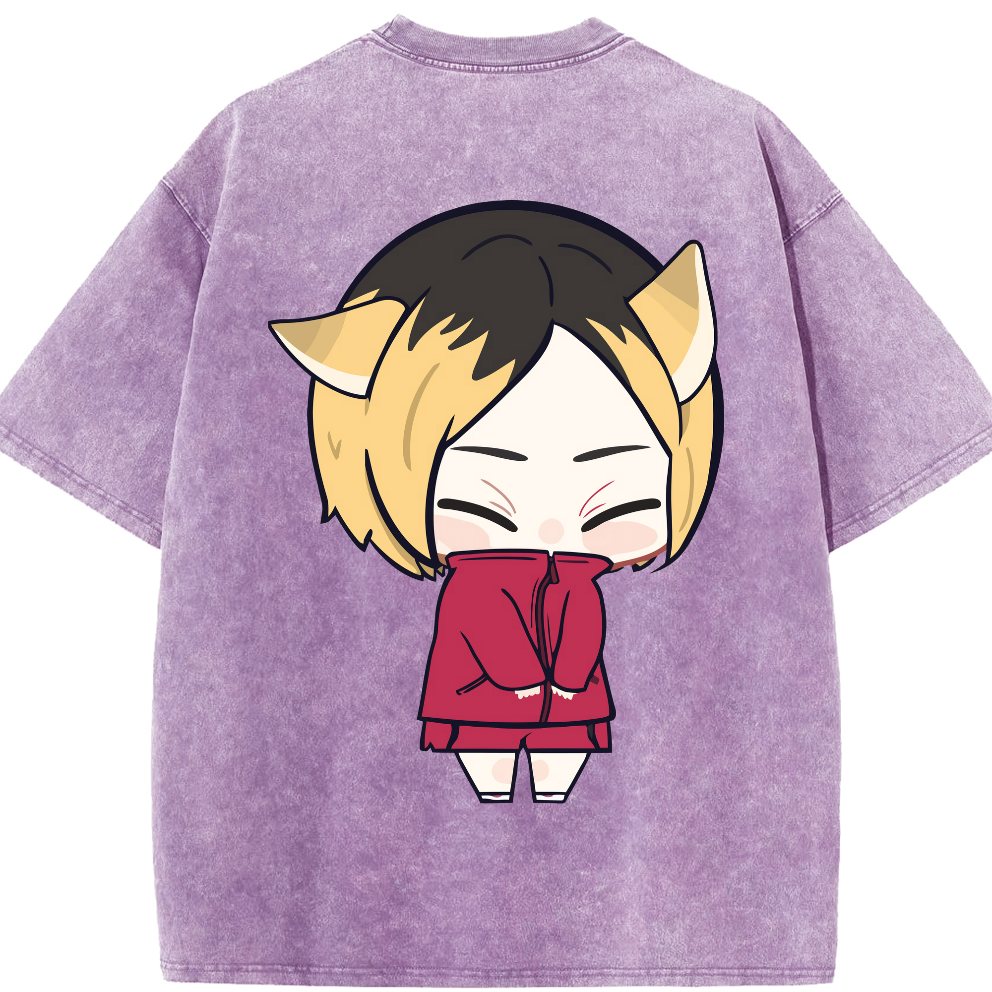（画像用） ハイキュー!! Haikyu!! 綿100% ヴィンテージ風 半袖Tシャツ（背面プリント）