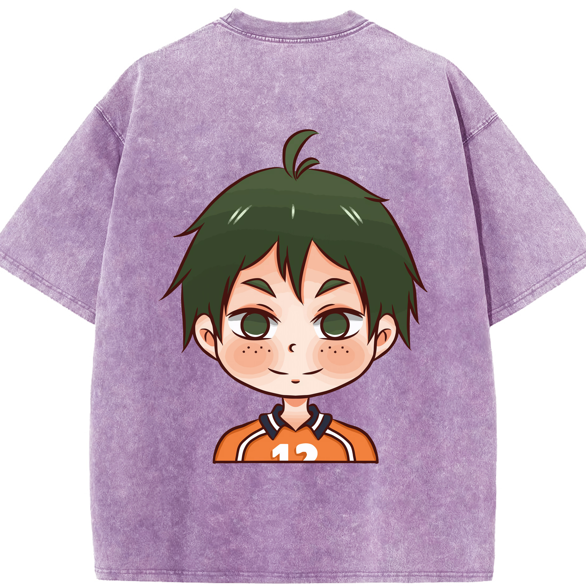 （画像用） ハイキュー!! Haikyu!! 綿100% ヴィンテージ風 半袖Tシャツ（背面プリント）