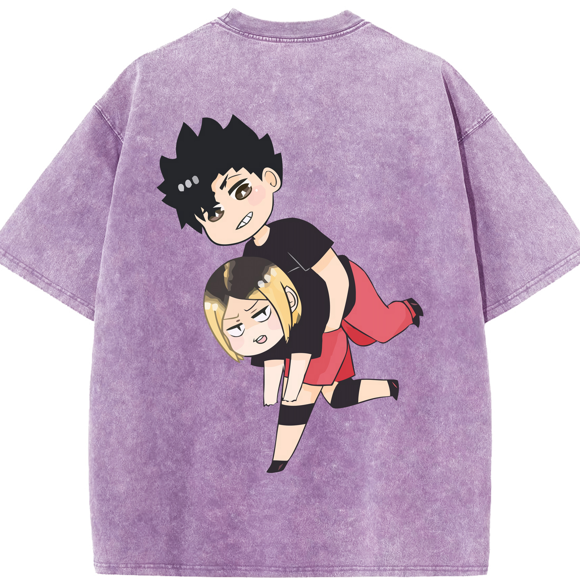 （画像用） ハイキュー!! Haikyu!! 綿100% ヴィンテージ風 半袖Tシャツ（背面プリント）