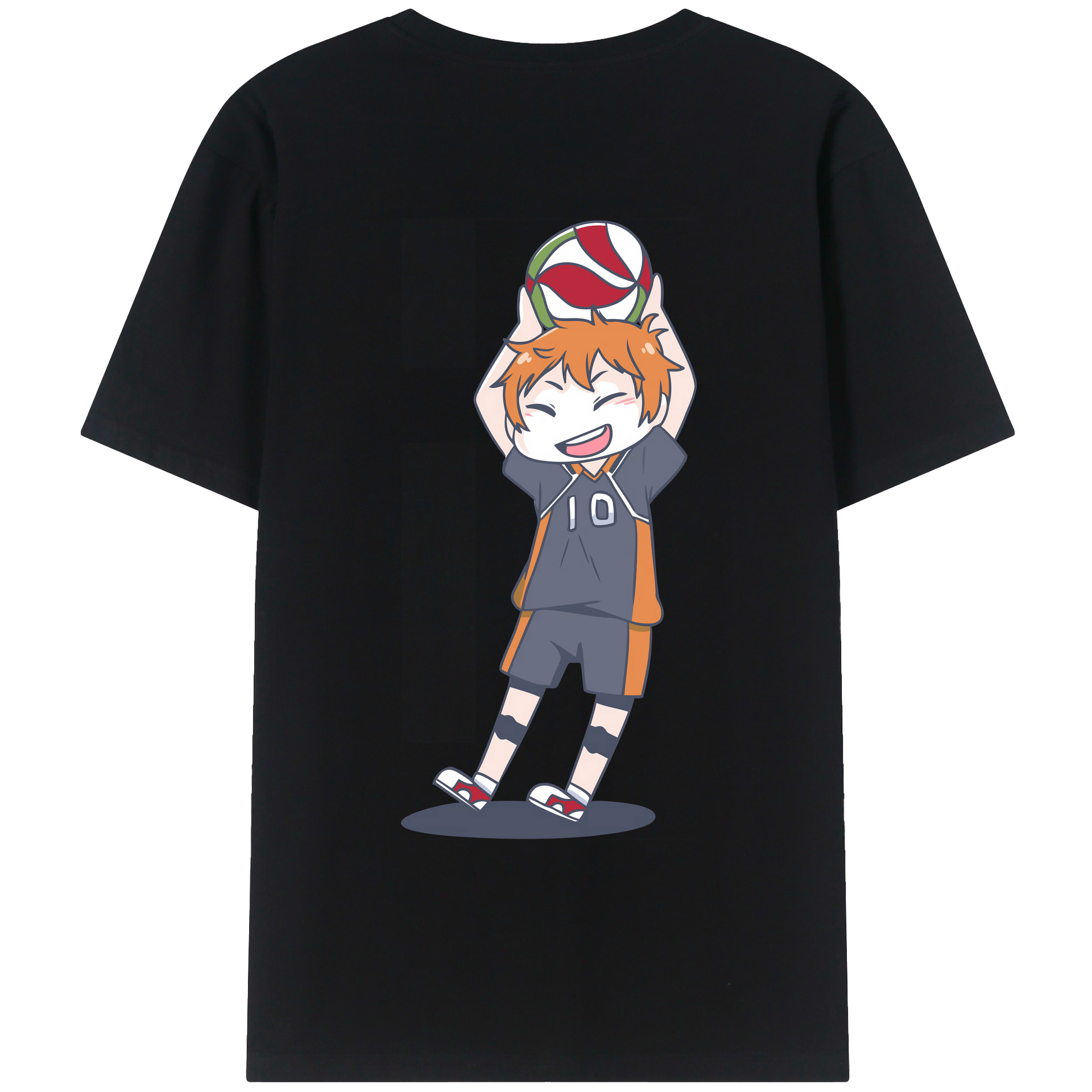 （画像用） ハイキュー!! Haikyu!! 綿100％ メンズ半袖Tシャツ（バックプリント） 通気性