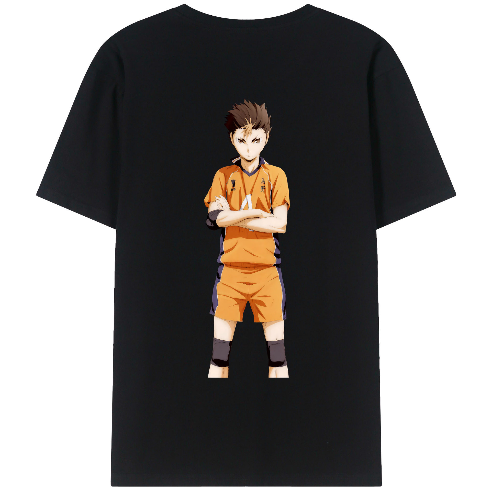 （画像用） ハイキュー!! Haikyu!! 綿100％ メンズ半袖Tシャツ（バックプリント） 通気性