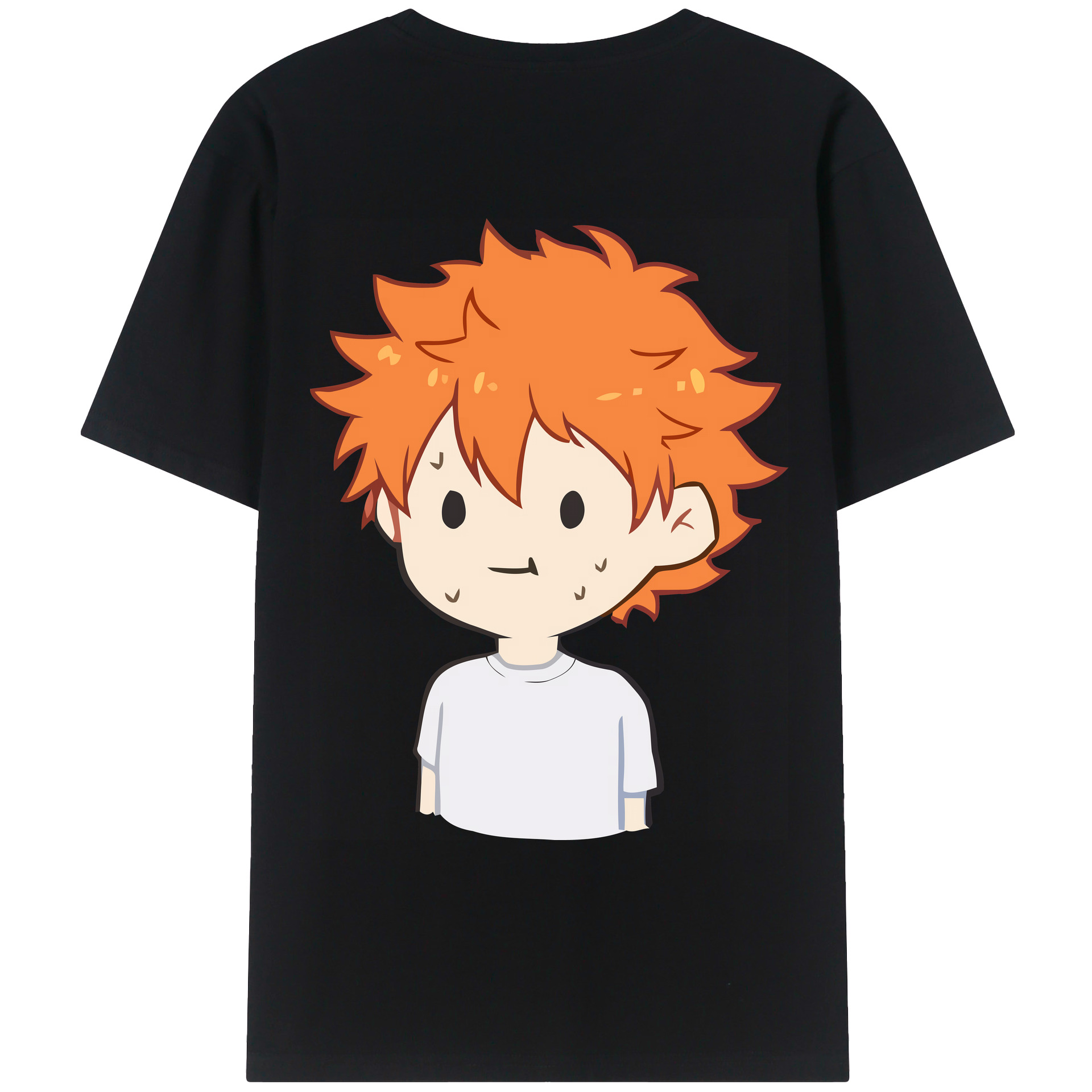 （画像用） ハイキュー!! Haikyu!! 綿100％ メンズ半袖Tシャツ（バックプリント） 通気性