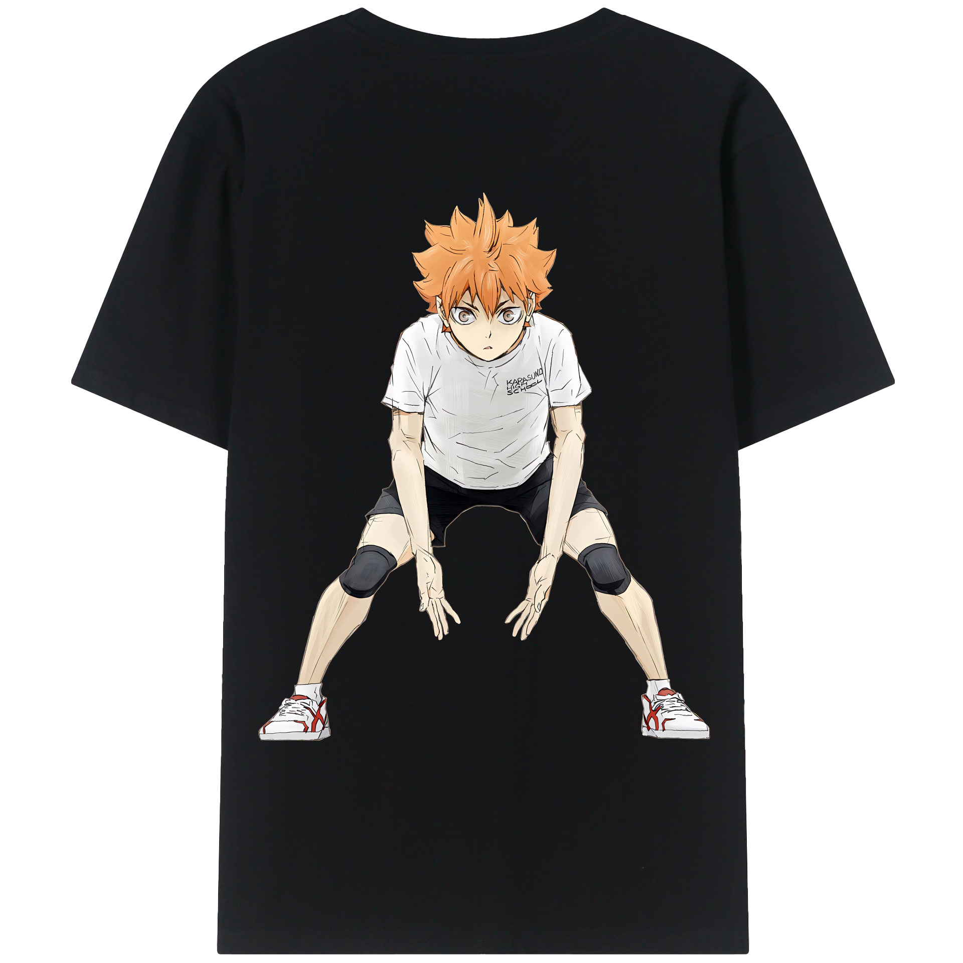 （画像用） ハイキュー!! Haikyu!! 綿100％ メンズ半袖Tシャツ（バックプリント） 通気性