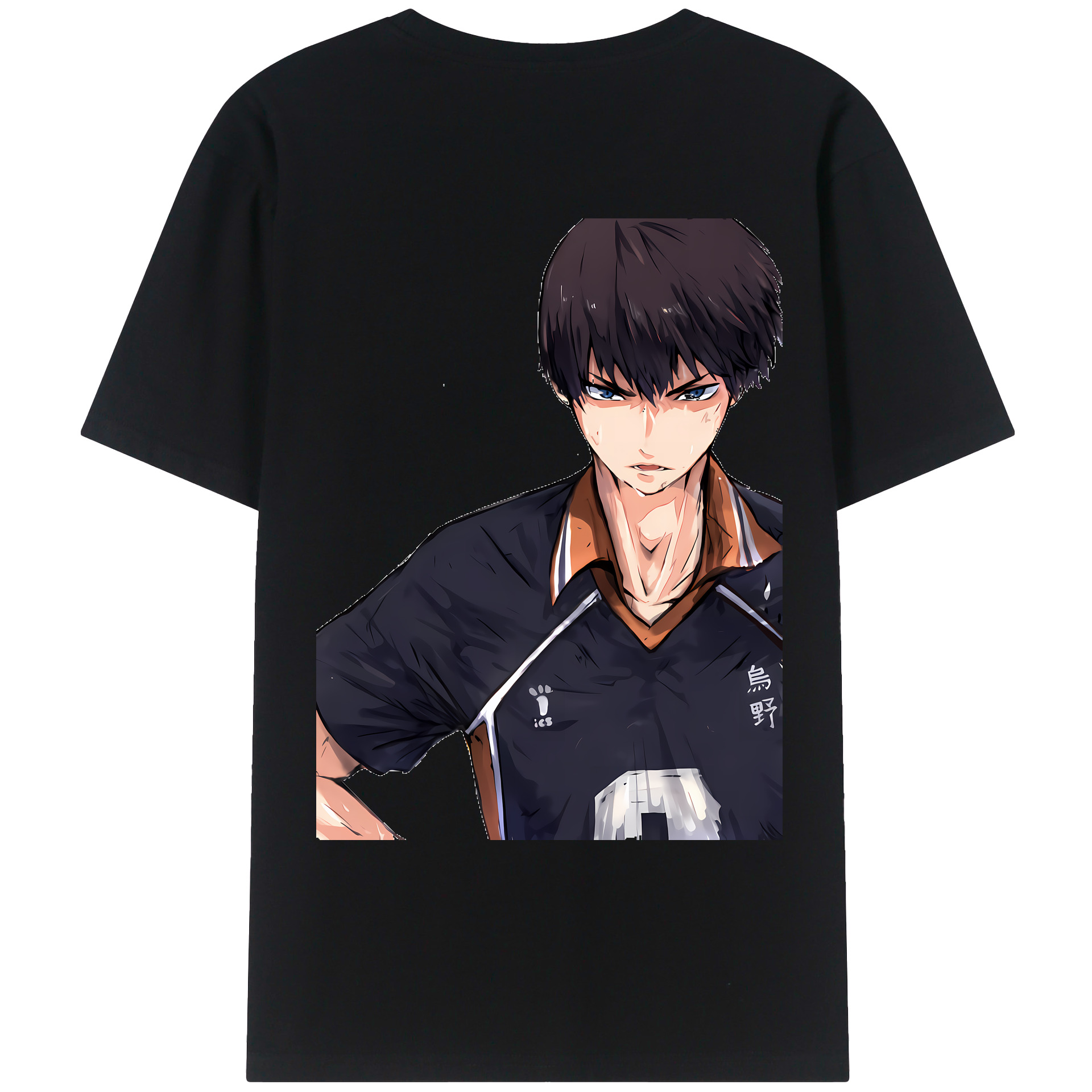 （画像用） ハイキュー!! Haikyu!! 綿100％ メンズ半袖Tシャツ（バックプリント） 通気性
