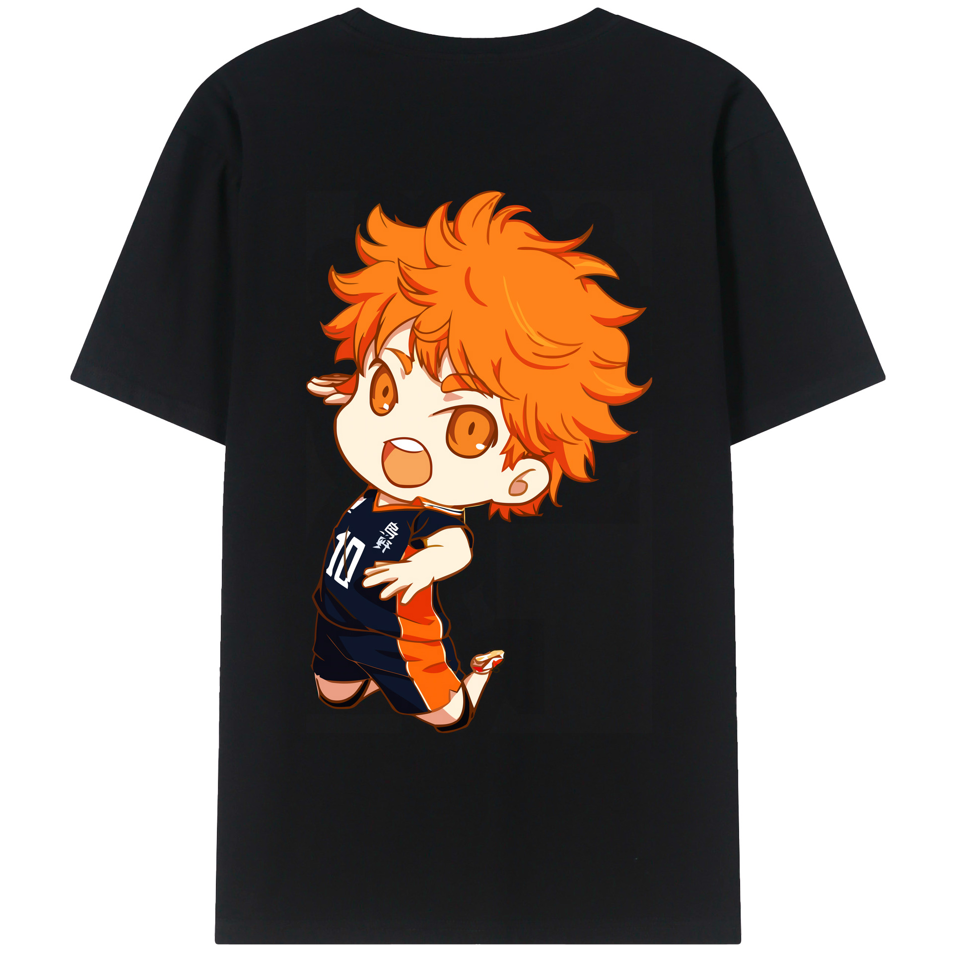 （画像用） ハイキュー!! Haikyu!! 綿100％ メンズ半袖Tシャツ（バックプリント） 通気性