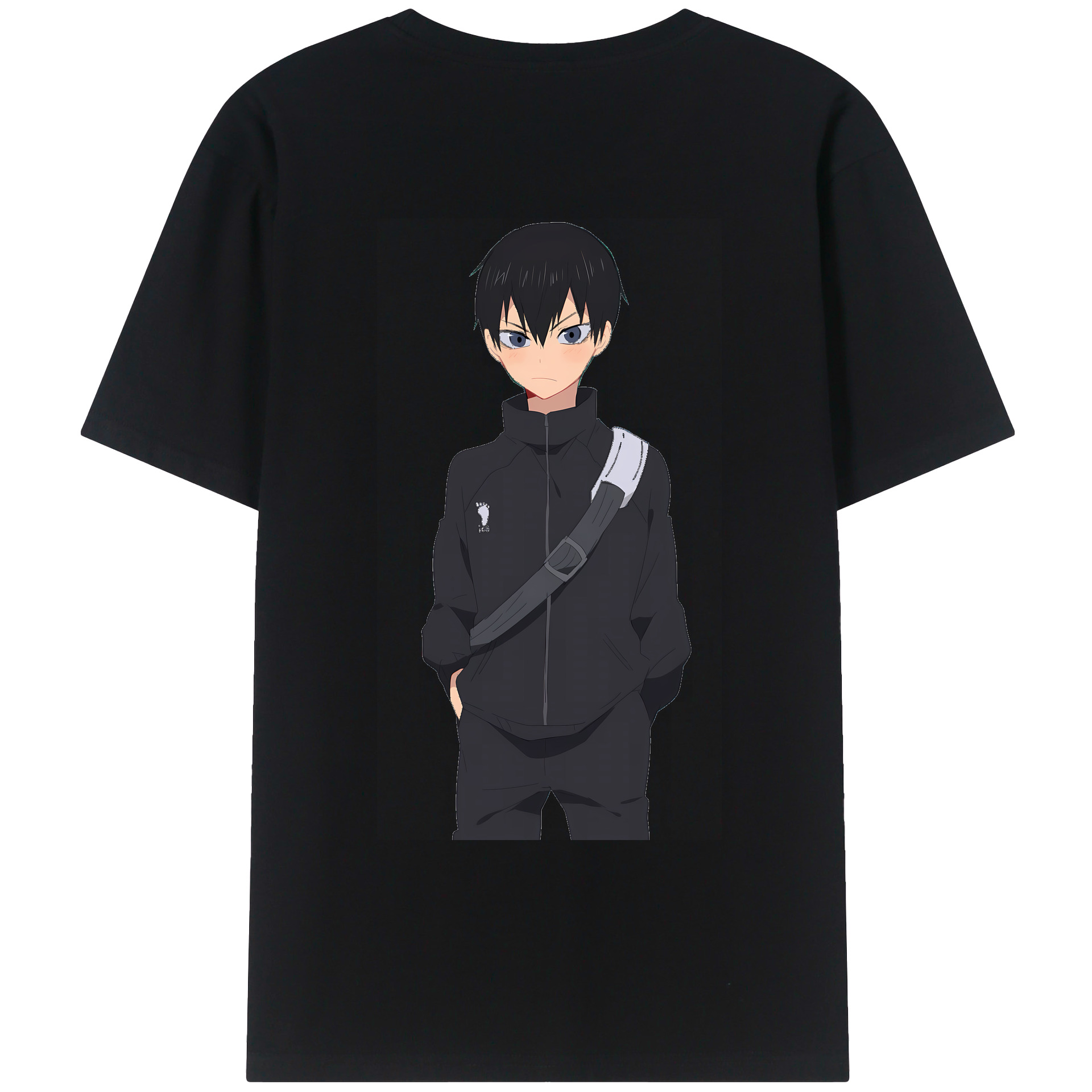 （画像用） ハイキュー!! Haikyu!! 綿100％ メンズ半袖Tシャツ（バックプリント） 通気性