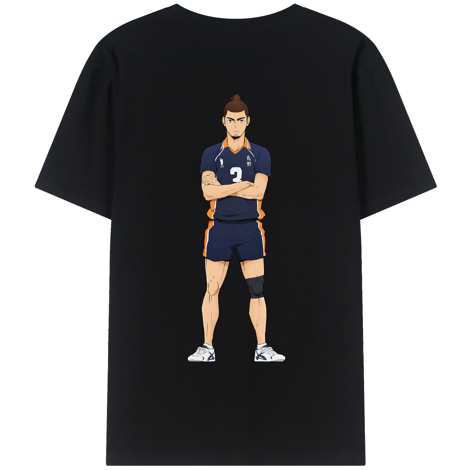 （画像用） ハイキュー!! Haikyu!! 綿100％ メンズ半袖Tシャツ（バックプリント） 通気性
