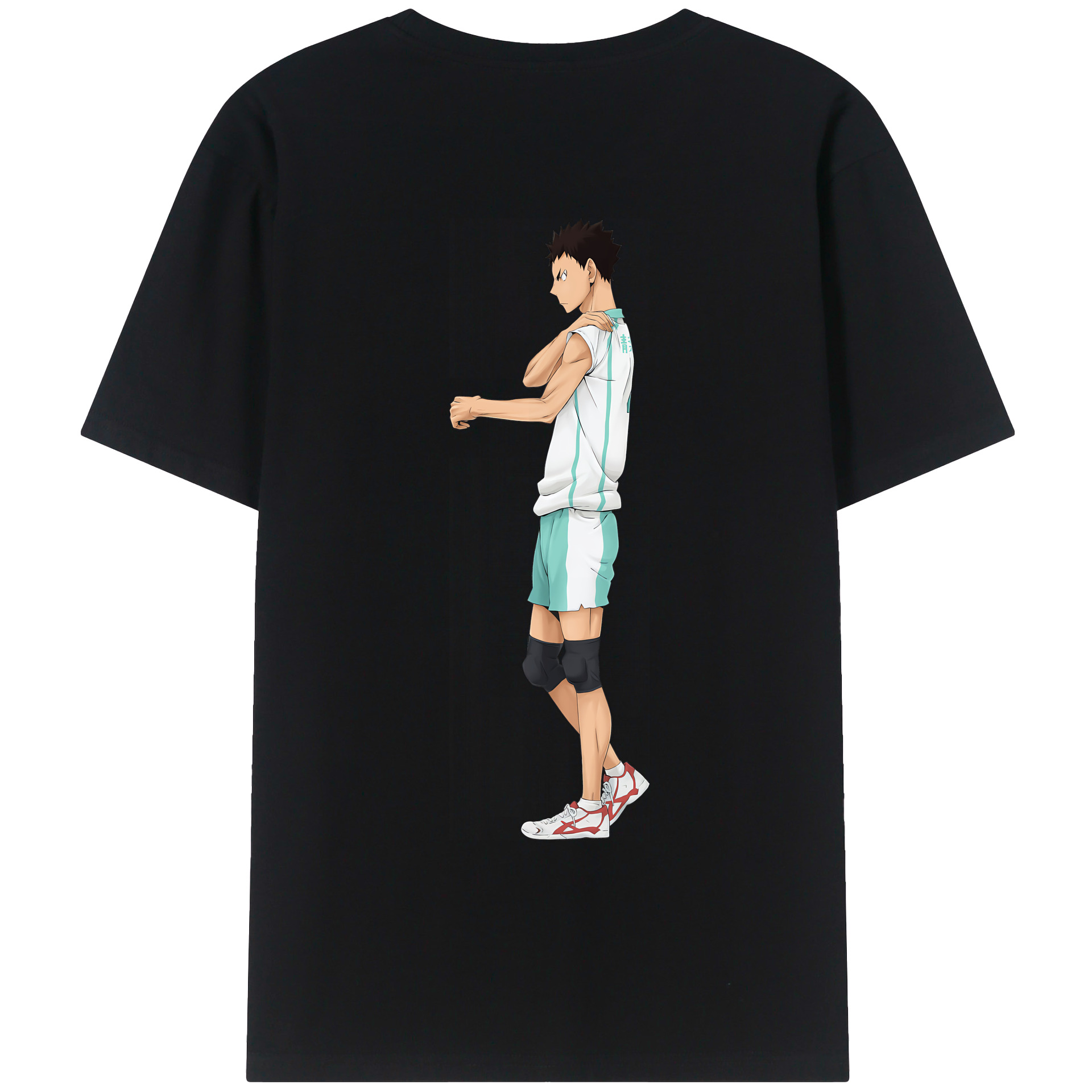 （画像用） ハイキュー!! Haikyu!! 綿100％ メンズ半袖Tシャツ（バックプリント） 通気性