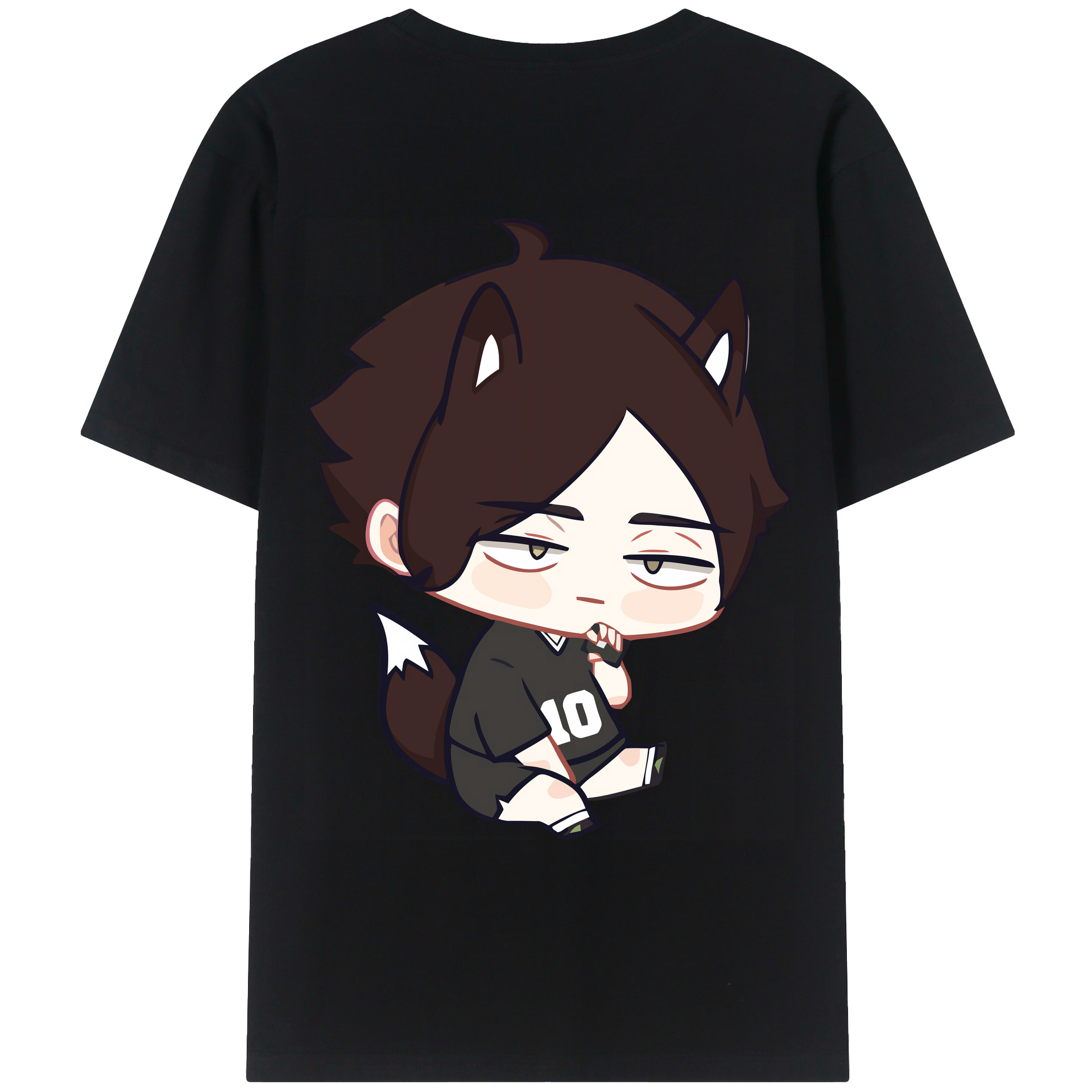 （画像用） ハイキュー!! Haikyu!! 綿100％ メンズ半袖Tシャツ（バックプリント） 通気性