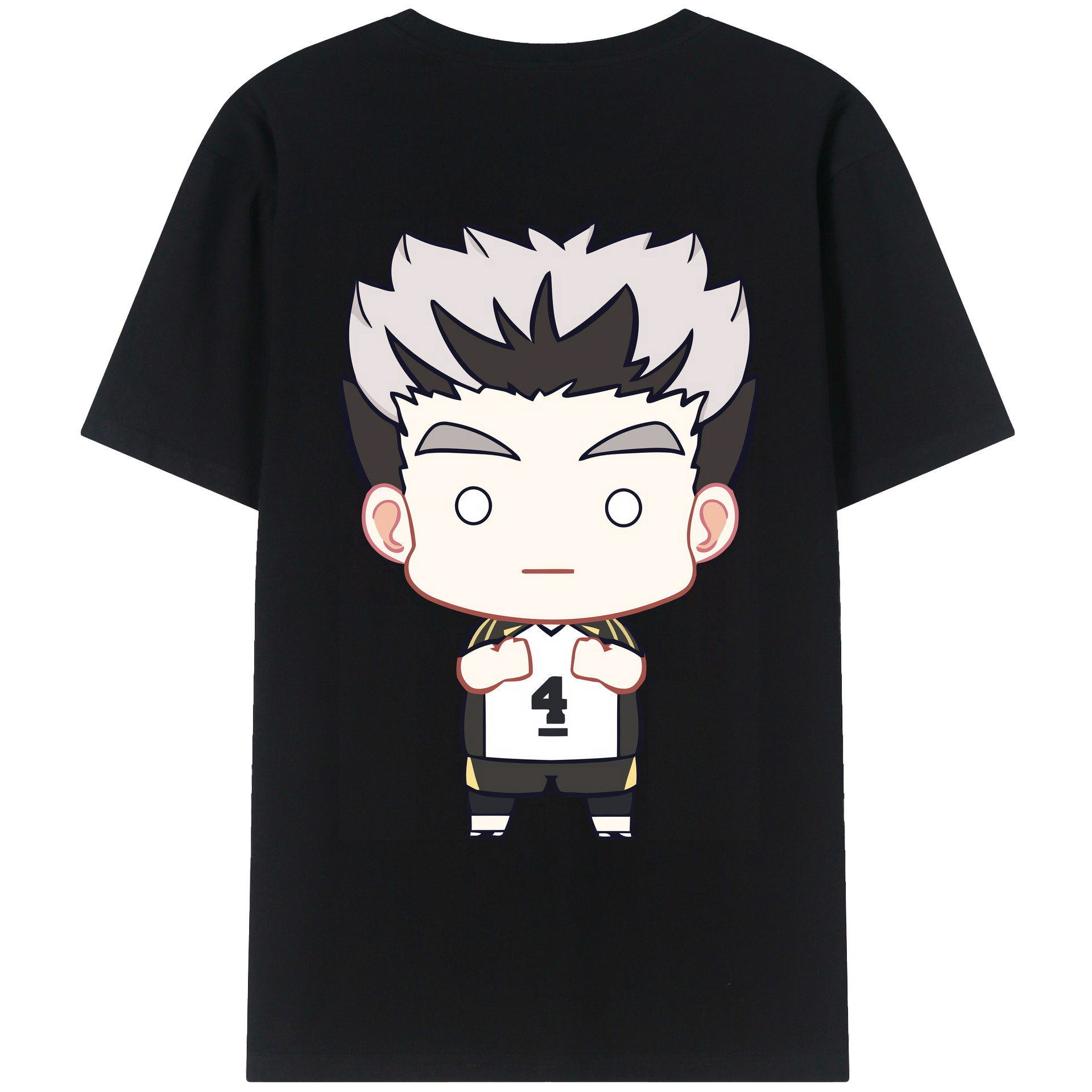 （画像用） ハイキュー!! Haikyu!! 綿100％ メンズ半袖Tシャツ（バックプリント） 通気性