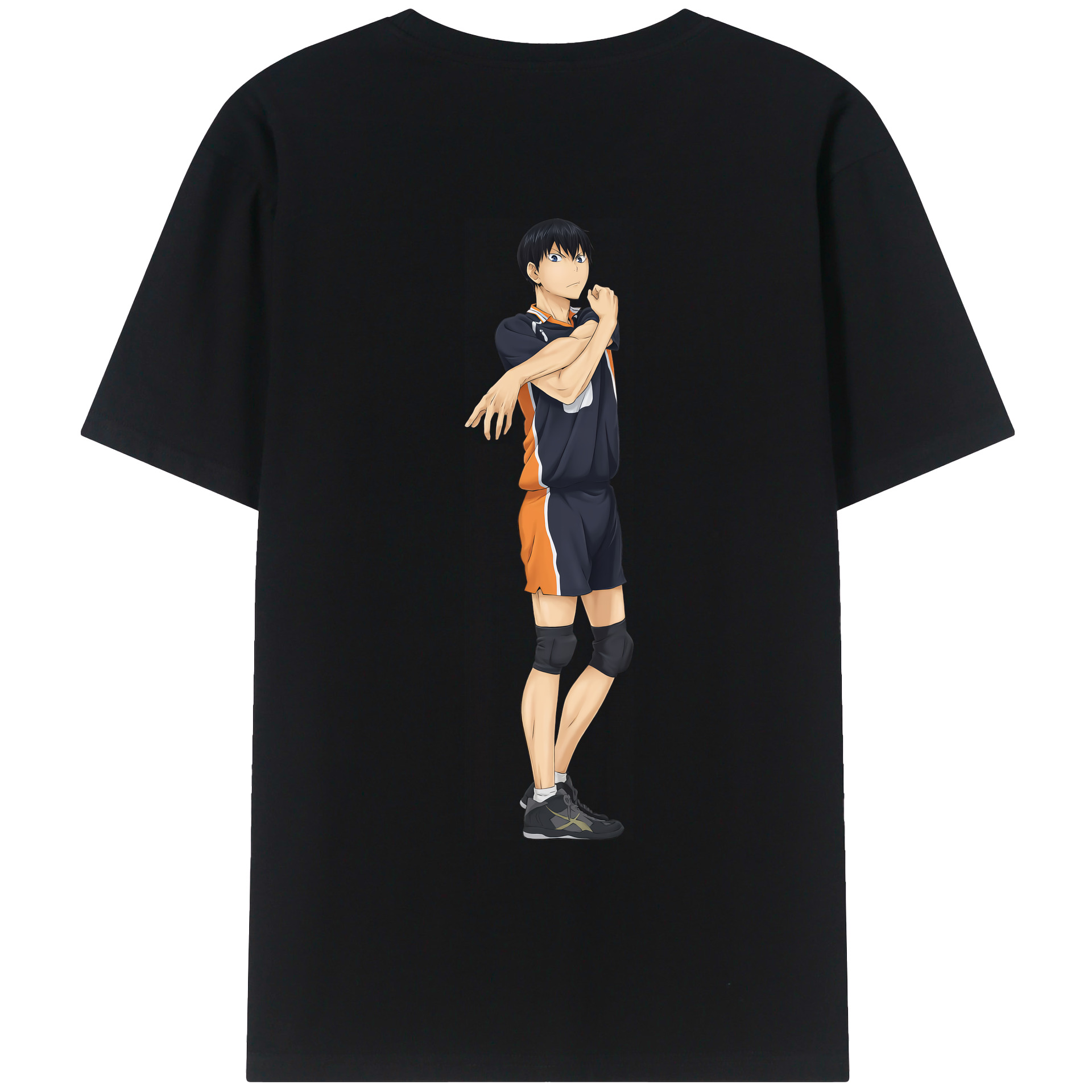 （画像用） ハイキュー!! Haikyu!! 綿100％ メンズ半袖Tシャツ（バックプリント） 通気性