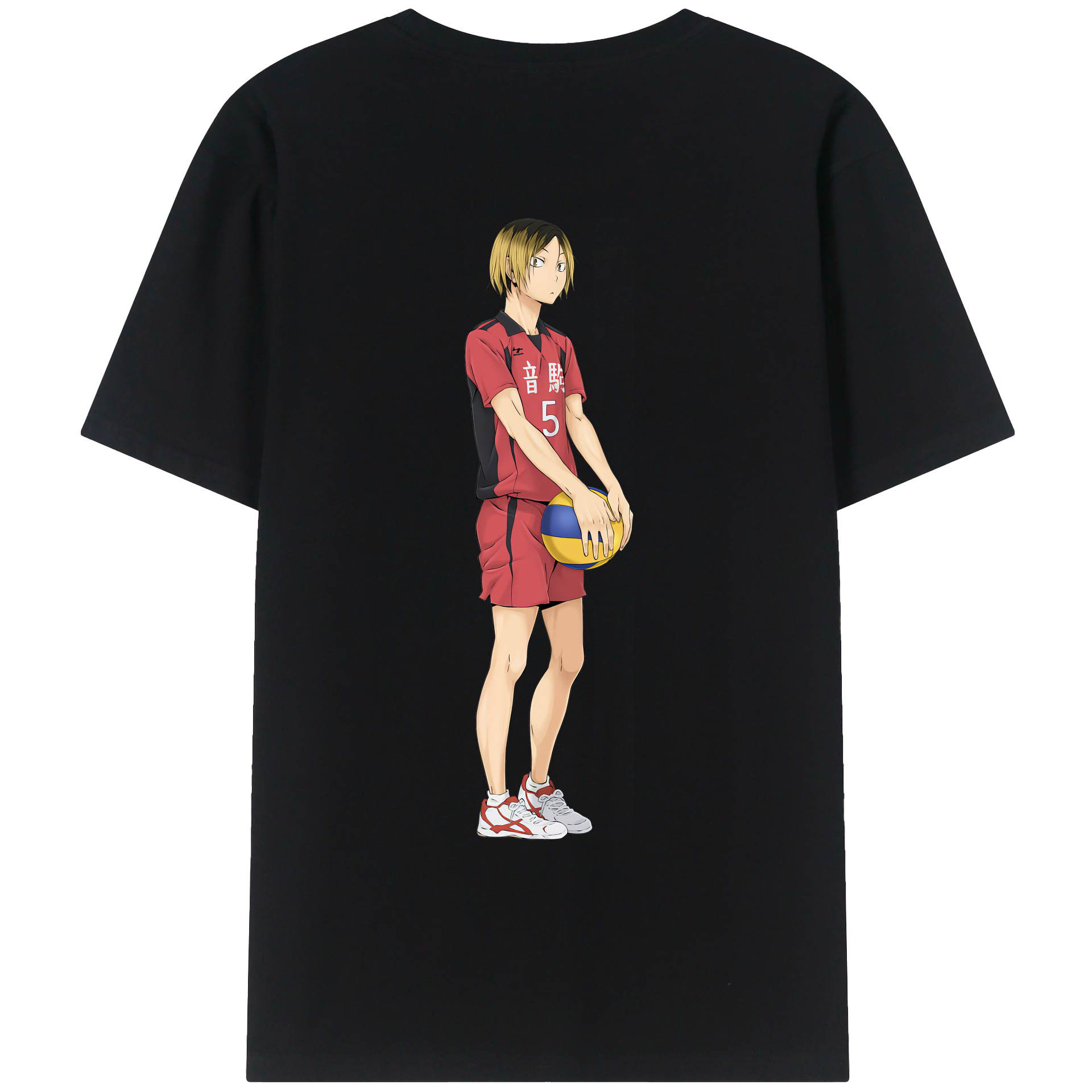 （画像用） ハイキュー!! Haikyu!! 綿100％ メンズ半袖Tシャツ（バックプリント） 通気性