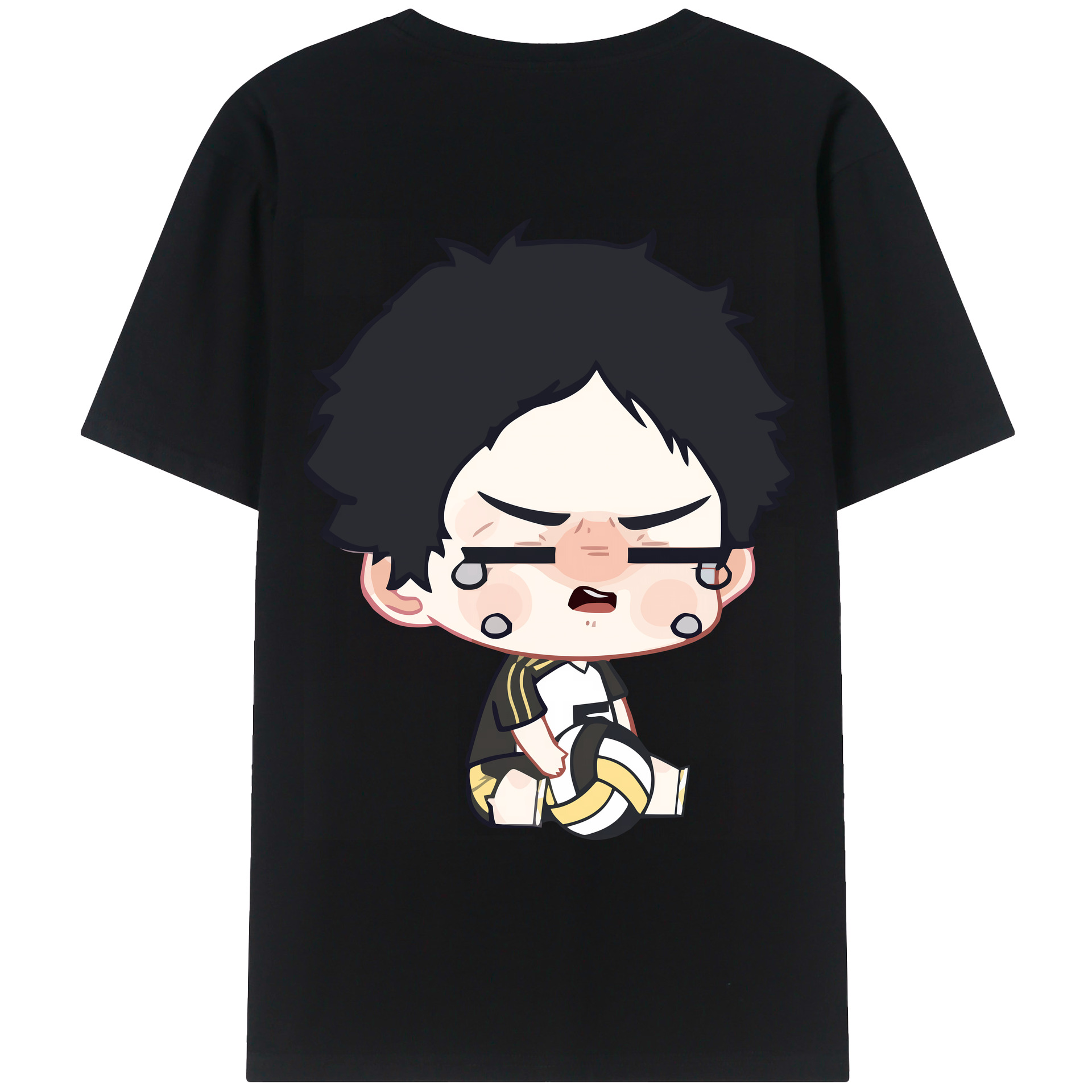 （画像用） ハイキュー!! Haikyu!! 綿100％ メンズ半袖Tシャツ（バックプリント） 通気性