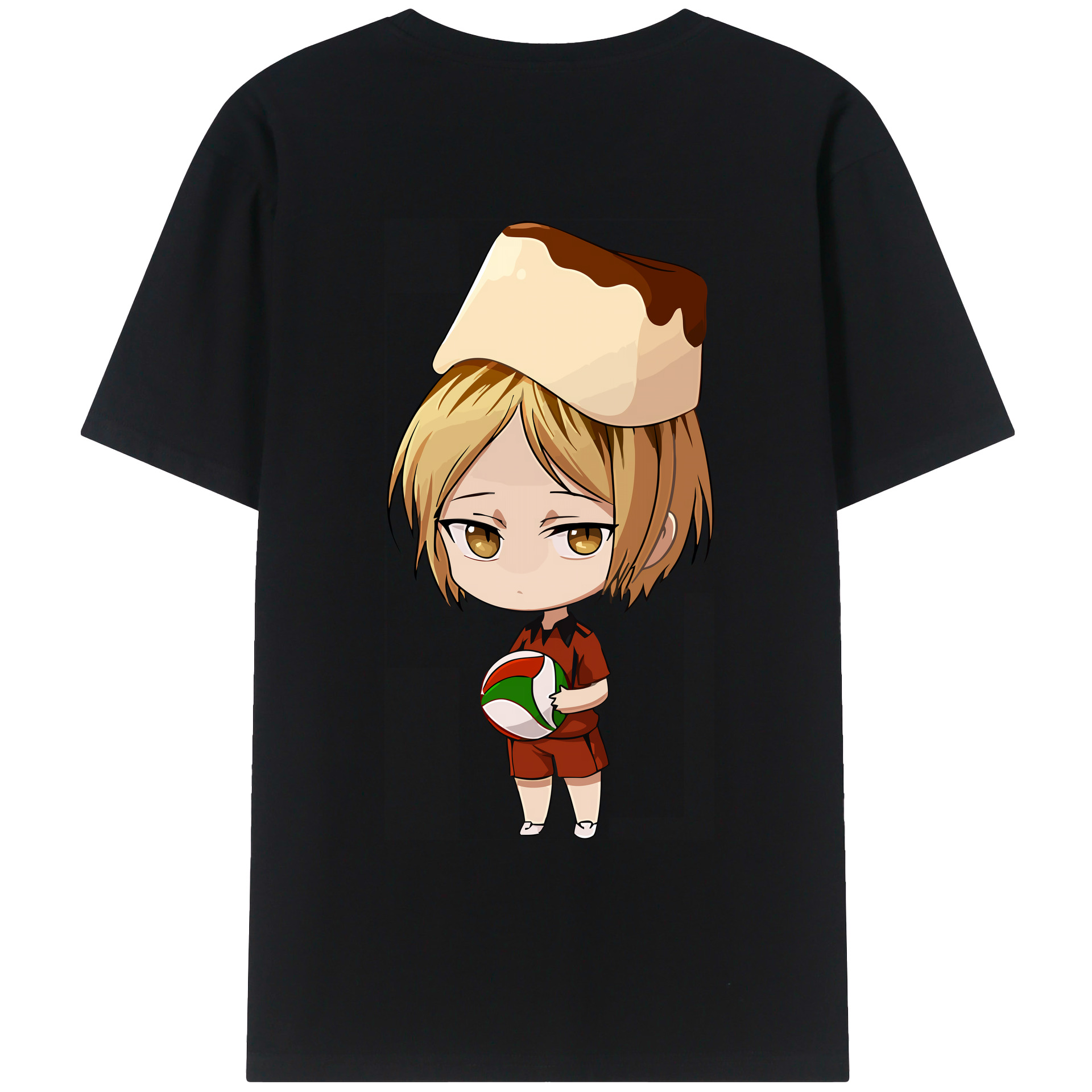 （画像用） ハイキュー!! Haikyu!! 綿100％ メンズ半袖Tシャツ（バックプリント） 通気性