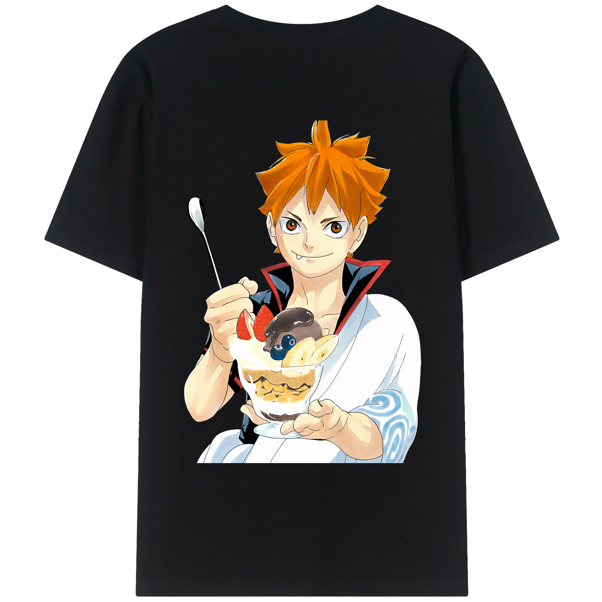 （画像用） ハイキュー!! Haikyu!! 綿100％ メンズ半袖Tシャツ（バックプリント） 通気性