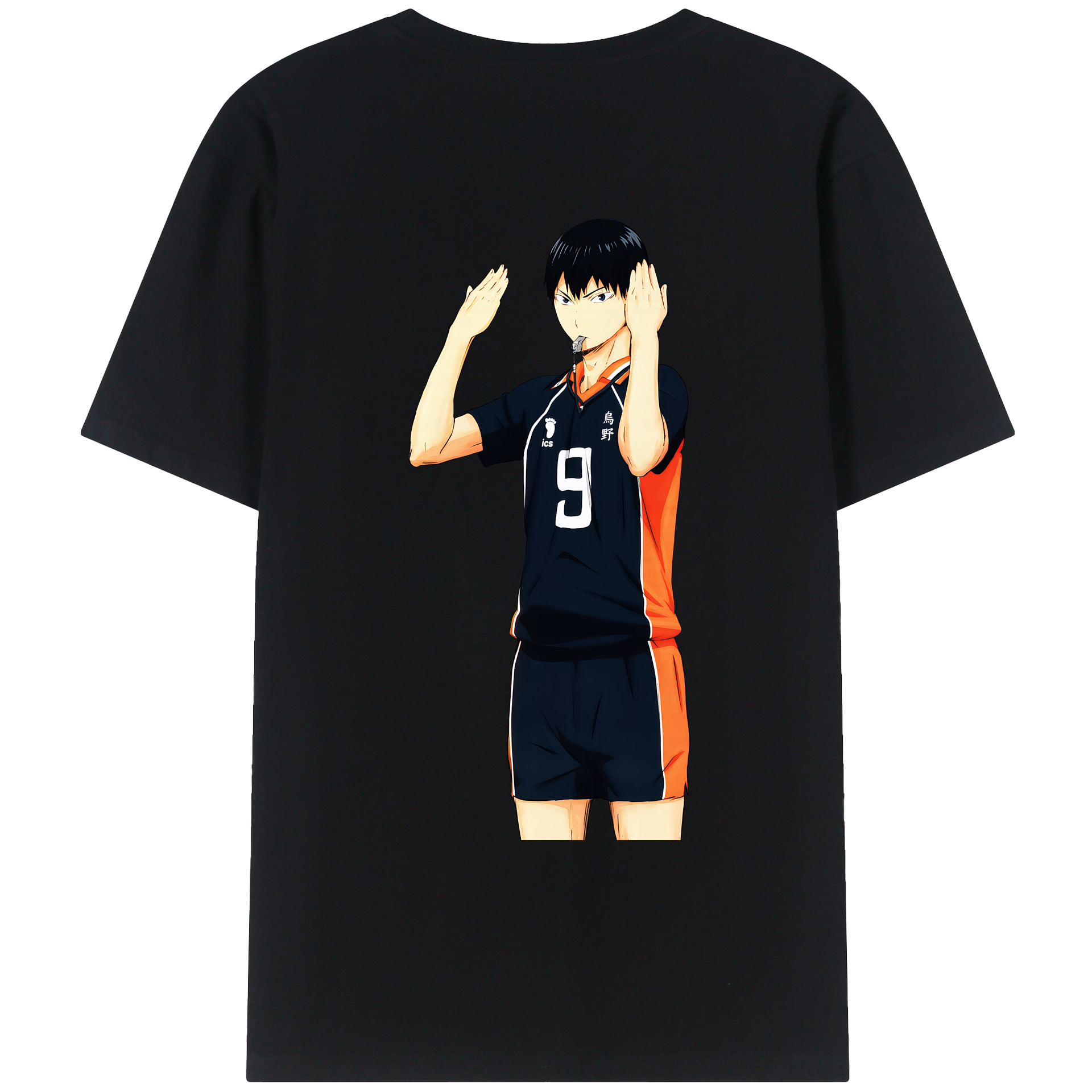 （画像用） ハイキュー!! Haikyu!! 綿100％ メンズ半袖Tシャツ（バックプリント） 通気性