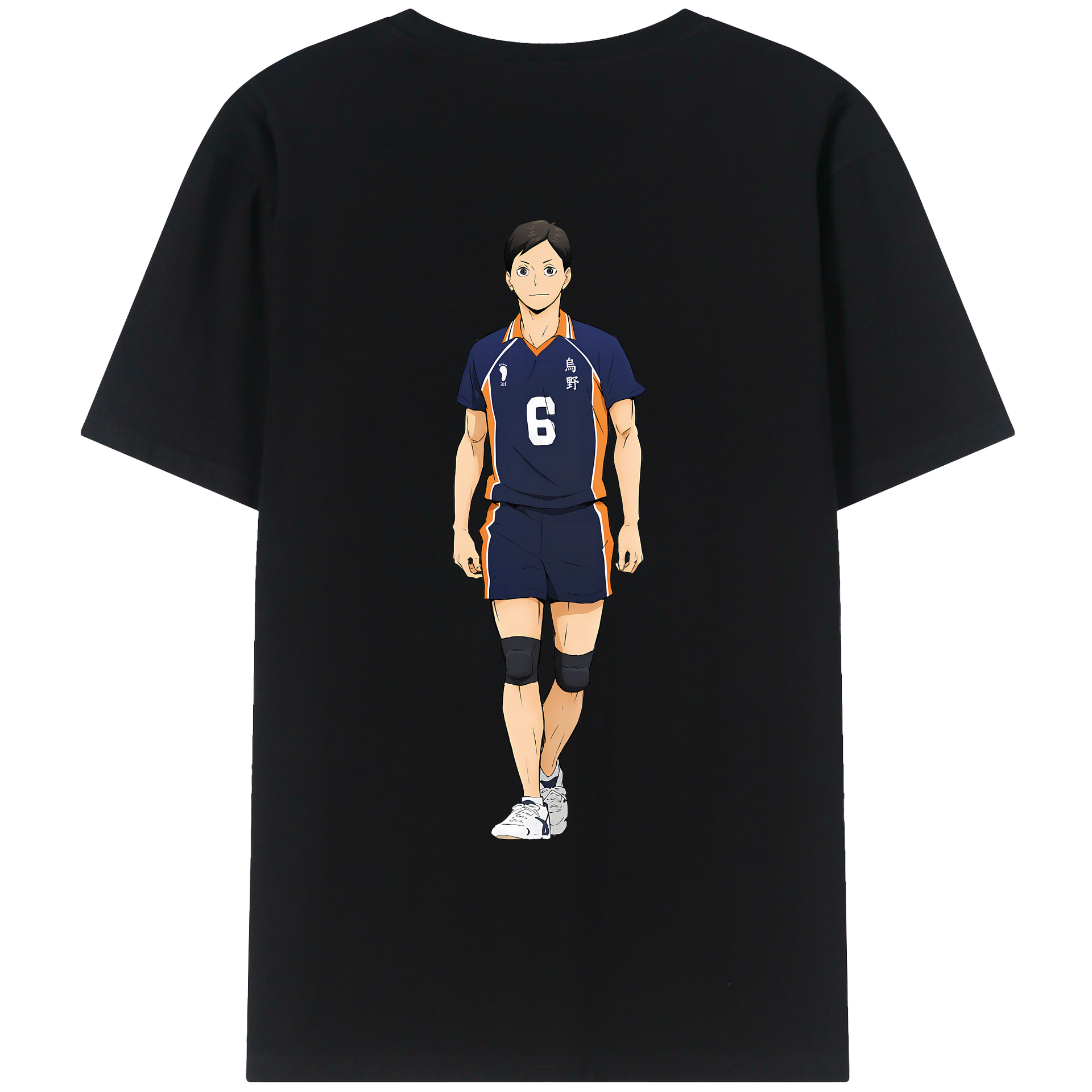 （画像用） ハイキュー!! Haikyu!! 綿100％ メンズ半袖Tシャツ（バックプリント） 通気性